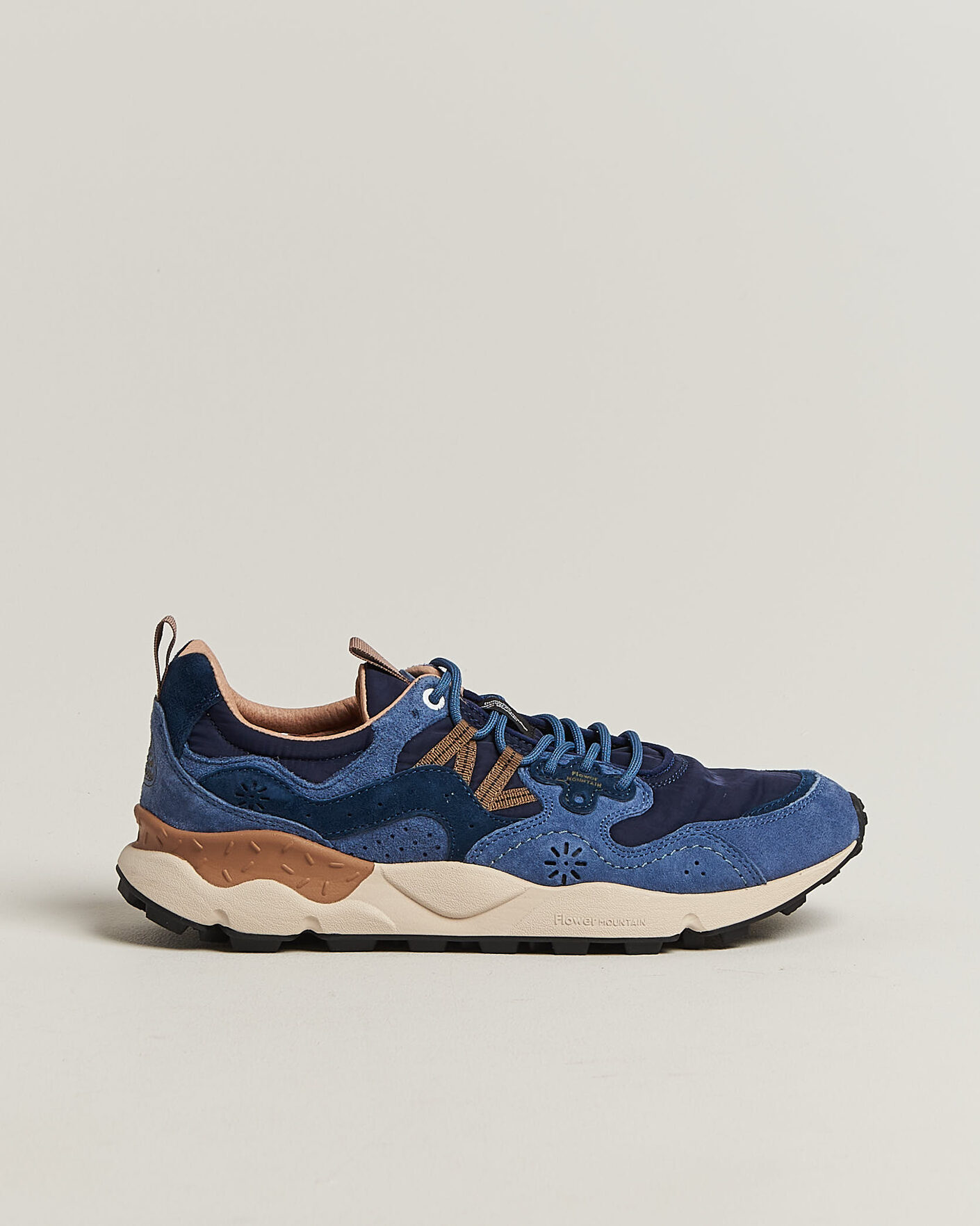 Mies | Tennarit | Flower Mountain | Yamano 3 Suede/Nylon Sneaker Navy/Blue