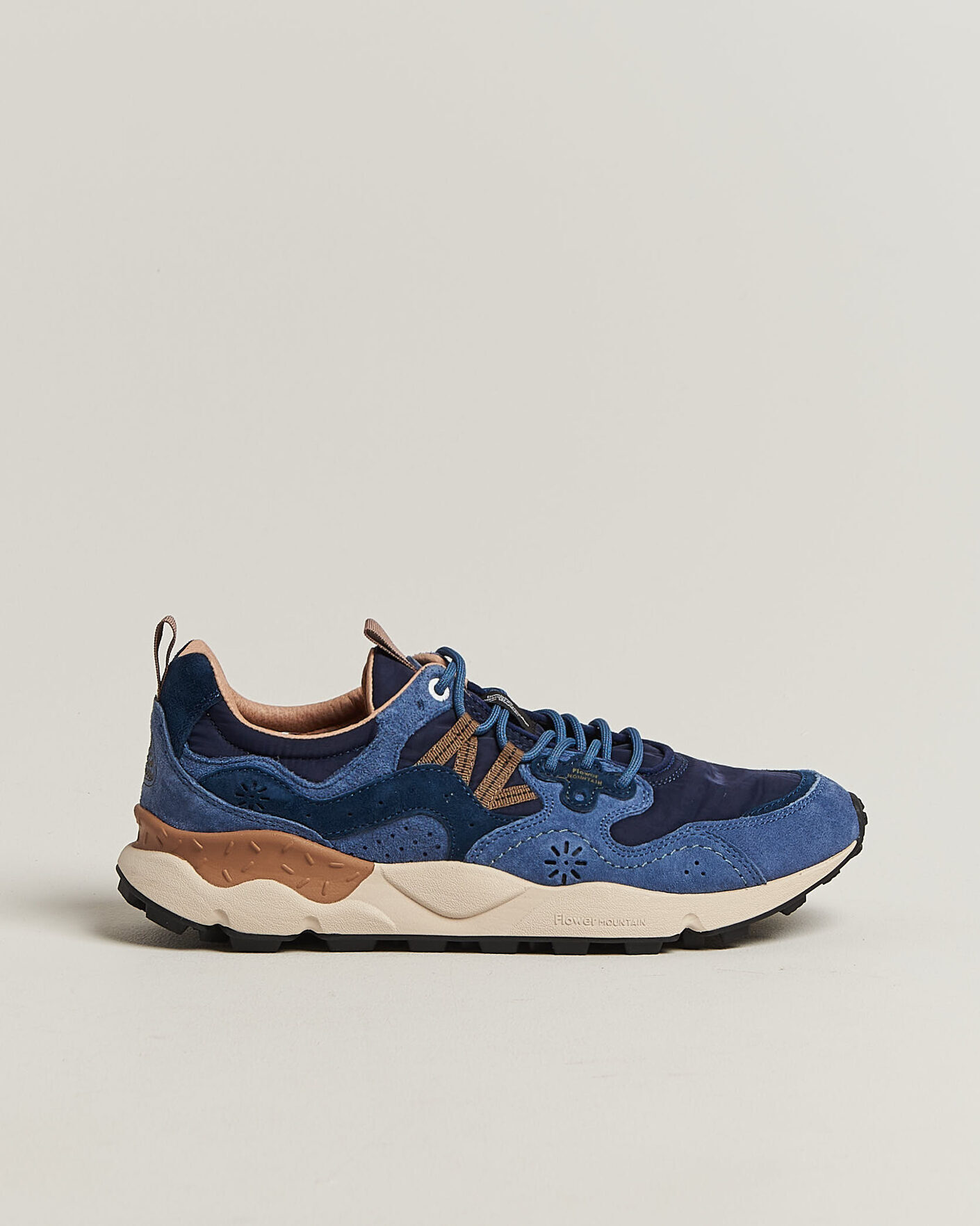 Mies | Tennarit | Flower Mountain | Yamano 3 Suede/Nylon Sneaker Navy/Blue