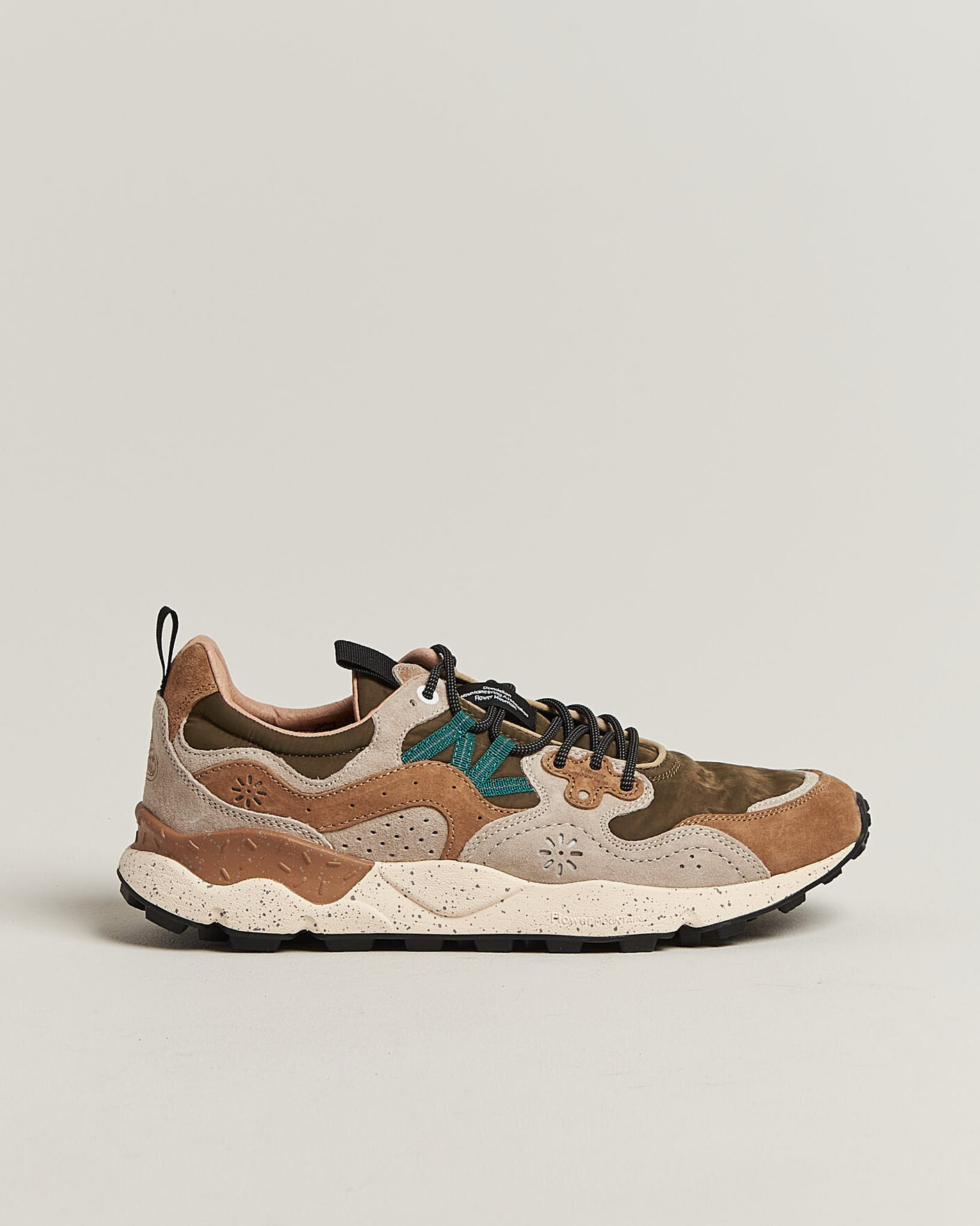 Mies | Tennarit | Flower Mountain | Yamano 3 Suede/Nylon Sneaker Cream/Brown