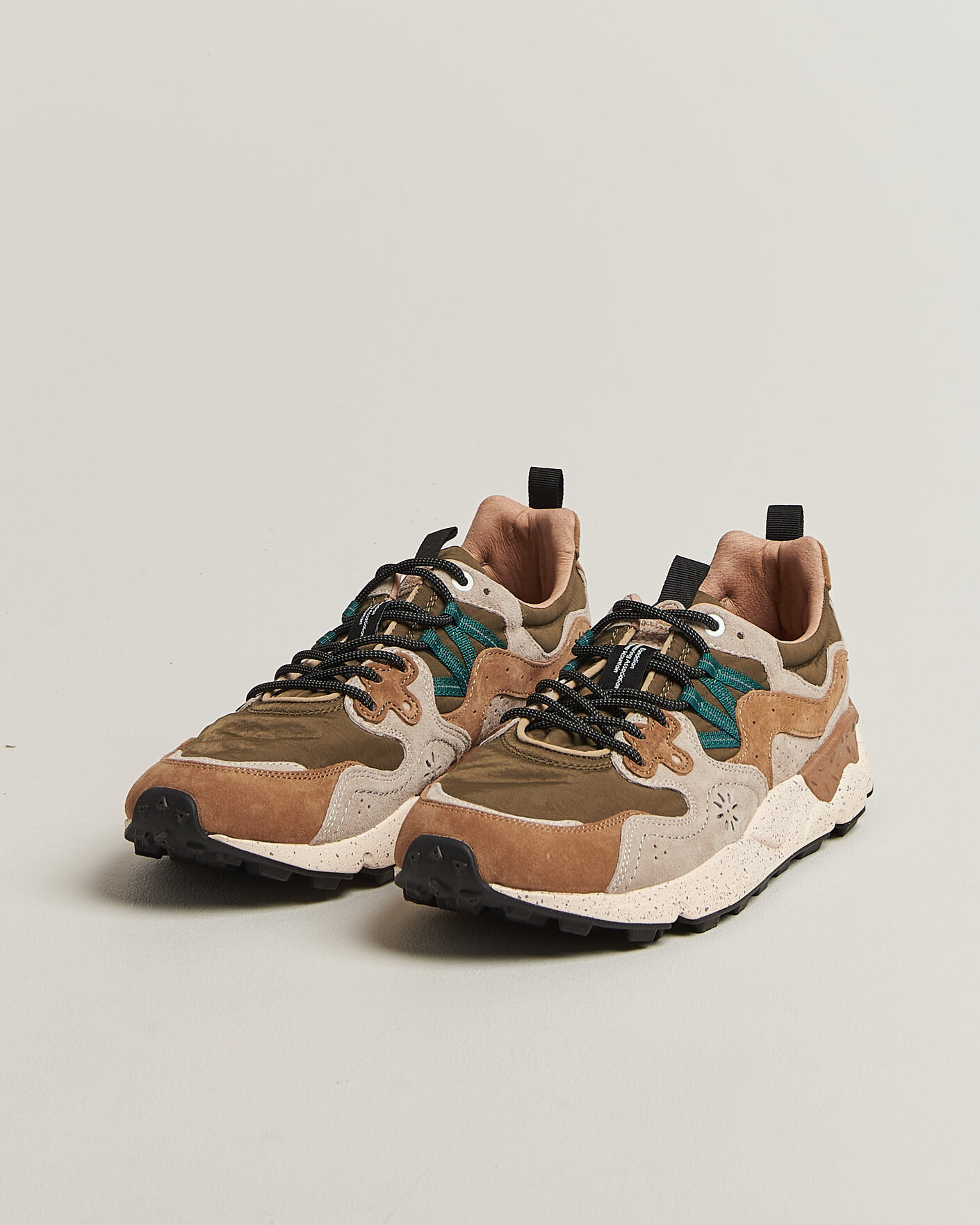 Mies | Tennarit | Flower Mountain | Yamano 3 Suede/Nylon Sneaker Cream/Brown