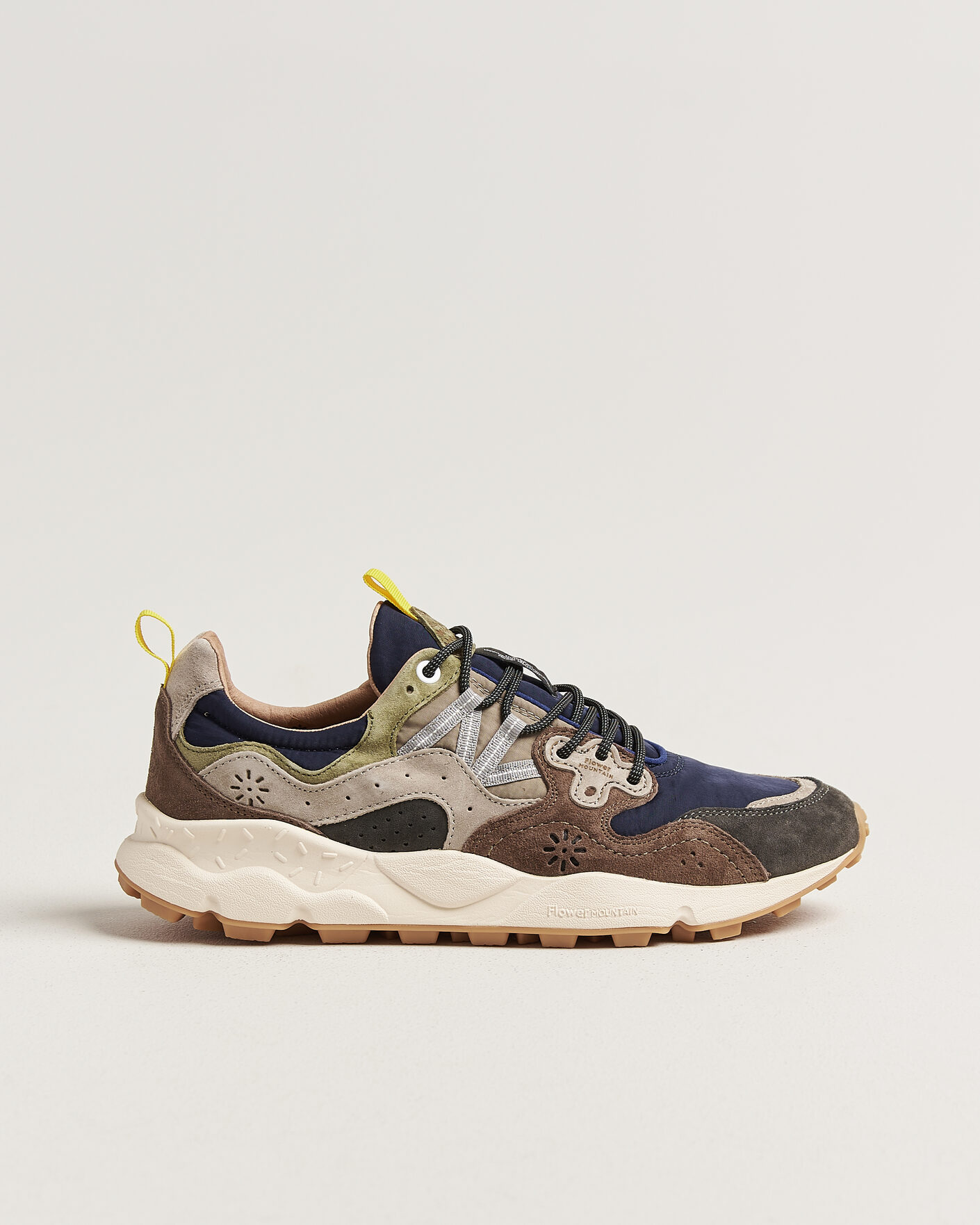 Mies | Tennarit | Flower Mountain | Yamano 3 Suede/Nylon Sneaker Dark Grey/Brown