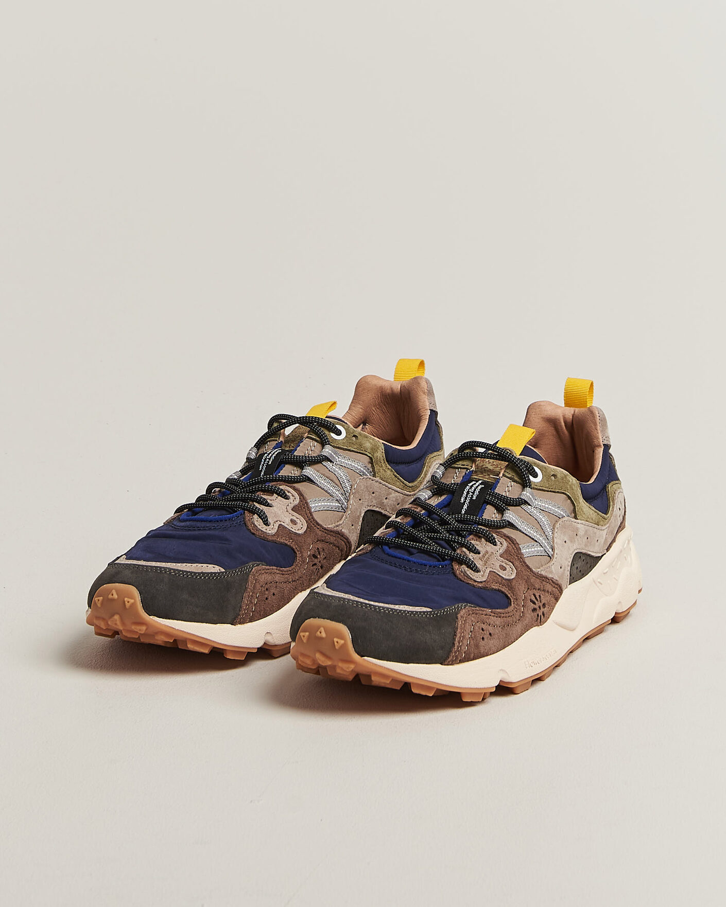 Mies | Tennarit | Flower Mountain | Yamano 3 Suede/Nylon Sneaker Dark Grey/Brown