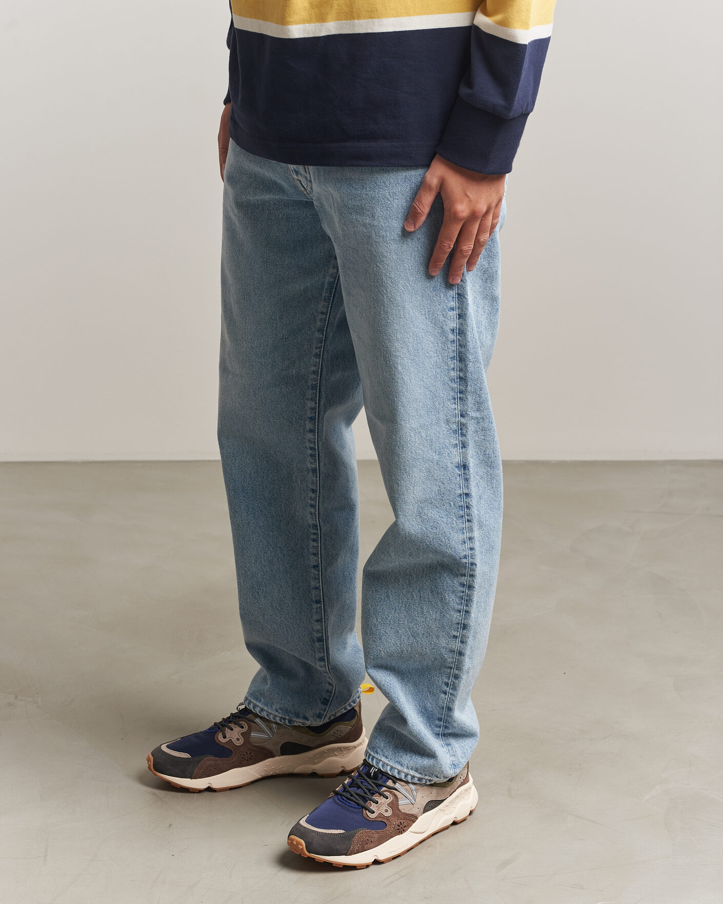 Mies | Tennarit | Flower Mountain | Yamano 3 Suede/Nylon Sneaker Dark Grey/Brown