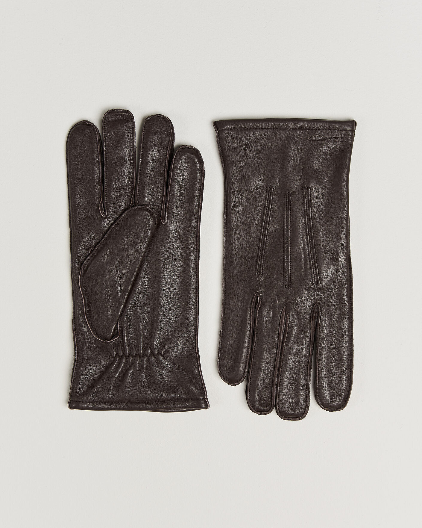 Mies | Käsineet | J.Lindeberg | Milo Leather Glove Seal Brown