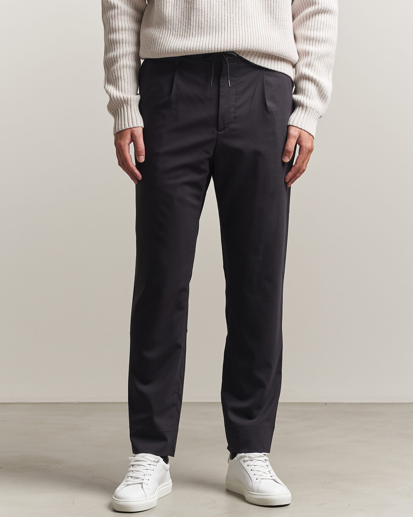 Mies | Housut | J.Lindeberg | Harris Stretch Wool Pants Black