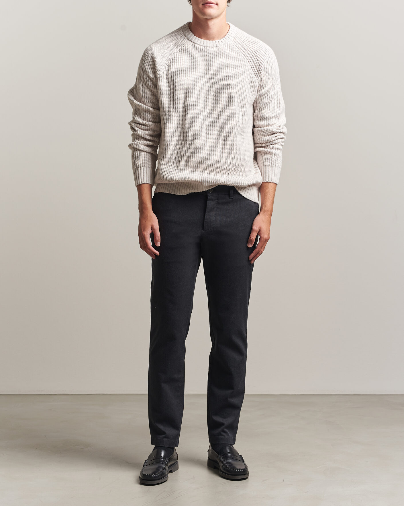 Mies | Housut | J.Lindeberg | Chase Stretch Flannel Trousers Dark Grey