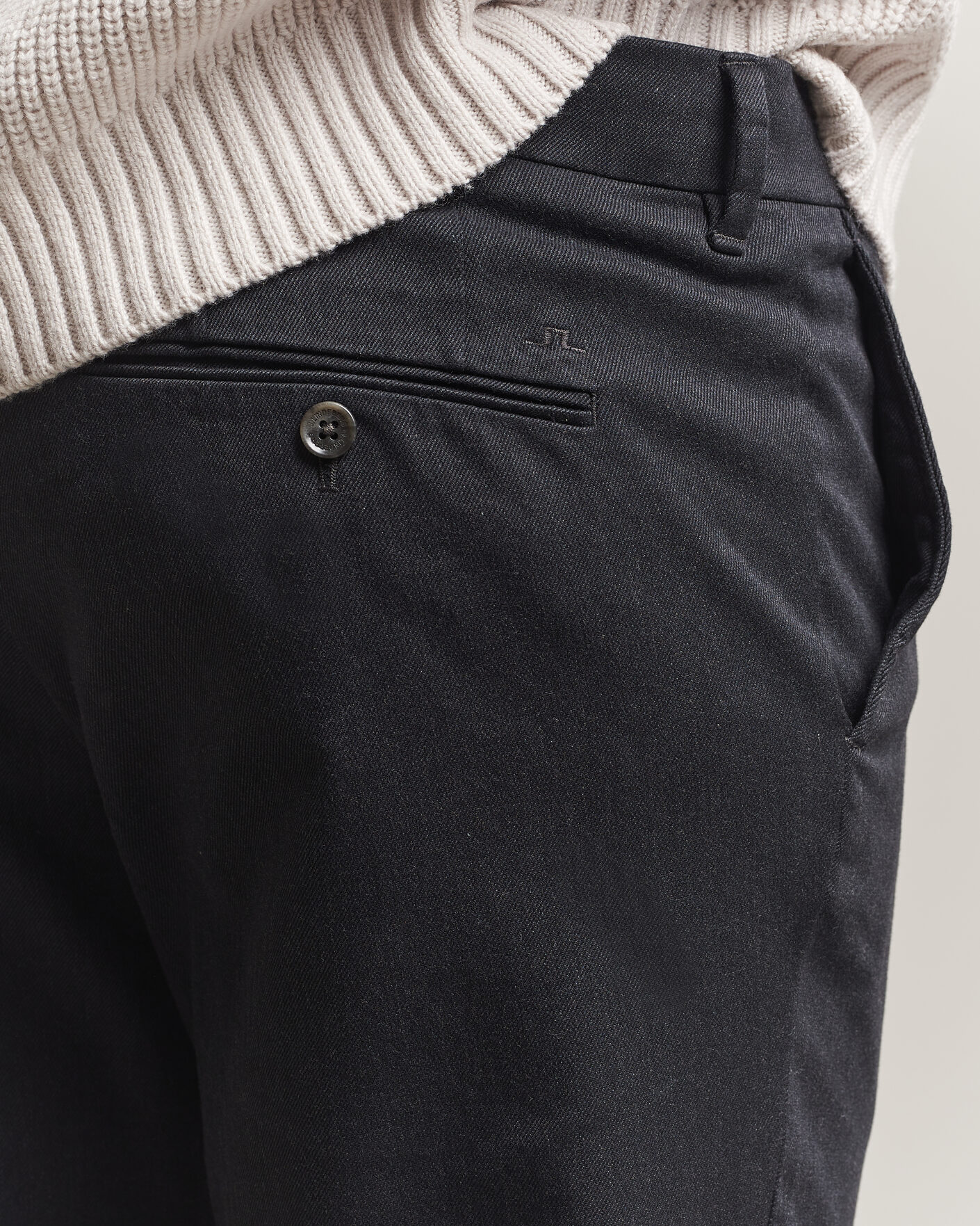 Mies | Housut | J.Lindeberg | Chase Stretch Flannel Trousers Dark Grey