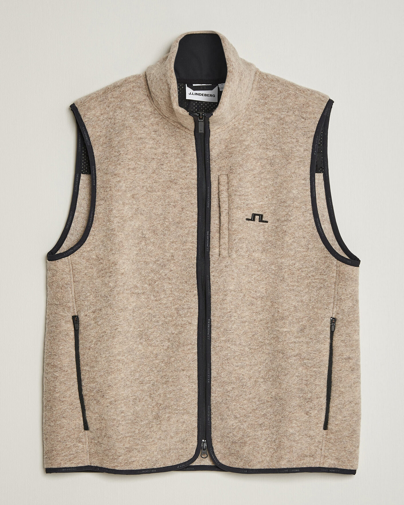 Mies | Ulkoliivit | J.Lindeberg | Duncan Wool Fleece Vest Moonbeam