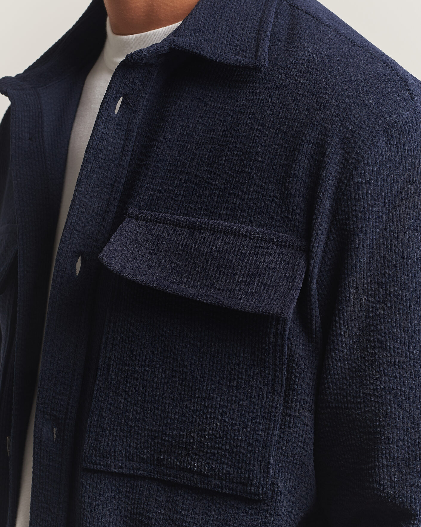 Mies | Kauluspaidat | J.Lindeberg | Finnigan Drape Cord Overshirt JL Navy