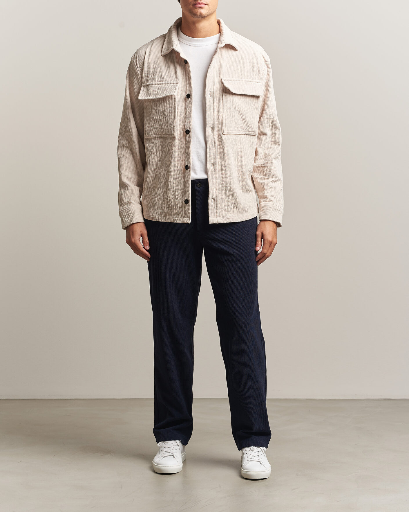 Mies | Kauluspaidat | J.Lindeberg | Finnigan Drape Cord Overshirt Moonbeam