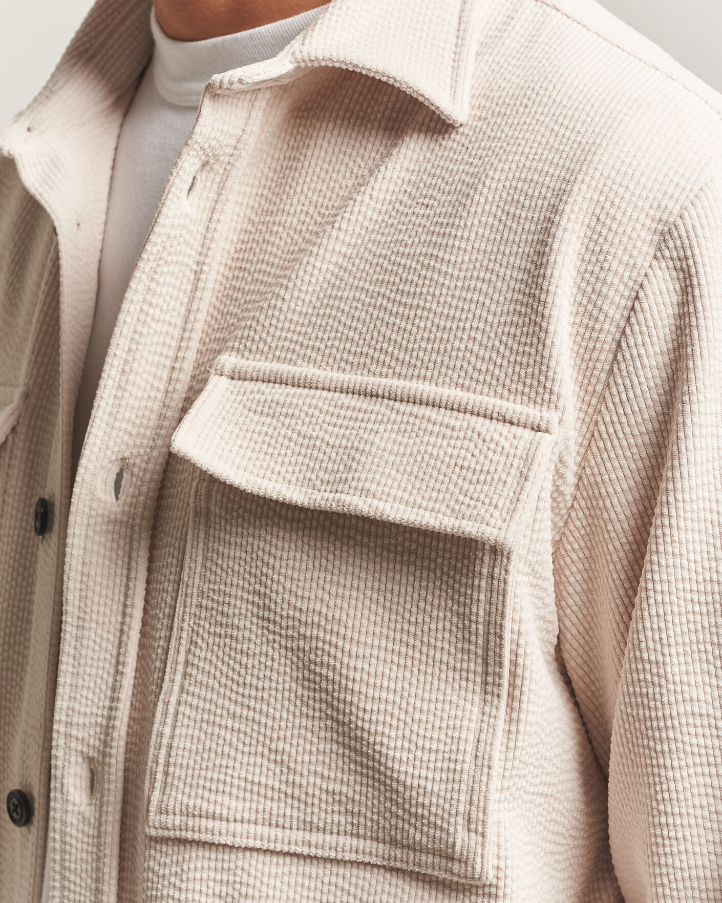 Mies | Kauluspaidat | J.Lindeberg | Finnigan Drape Cord Overshirt Moonbeam