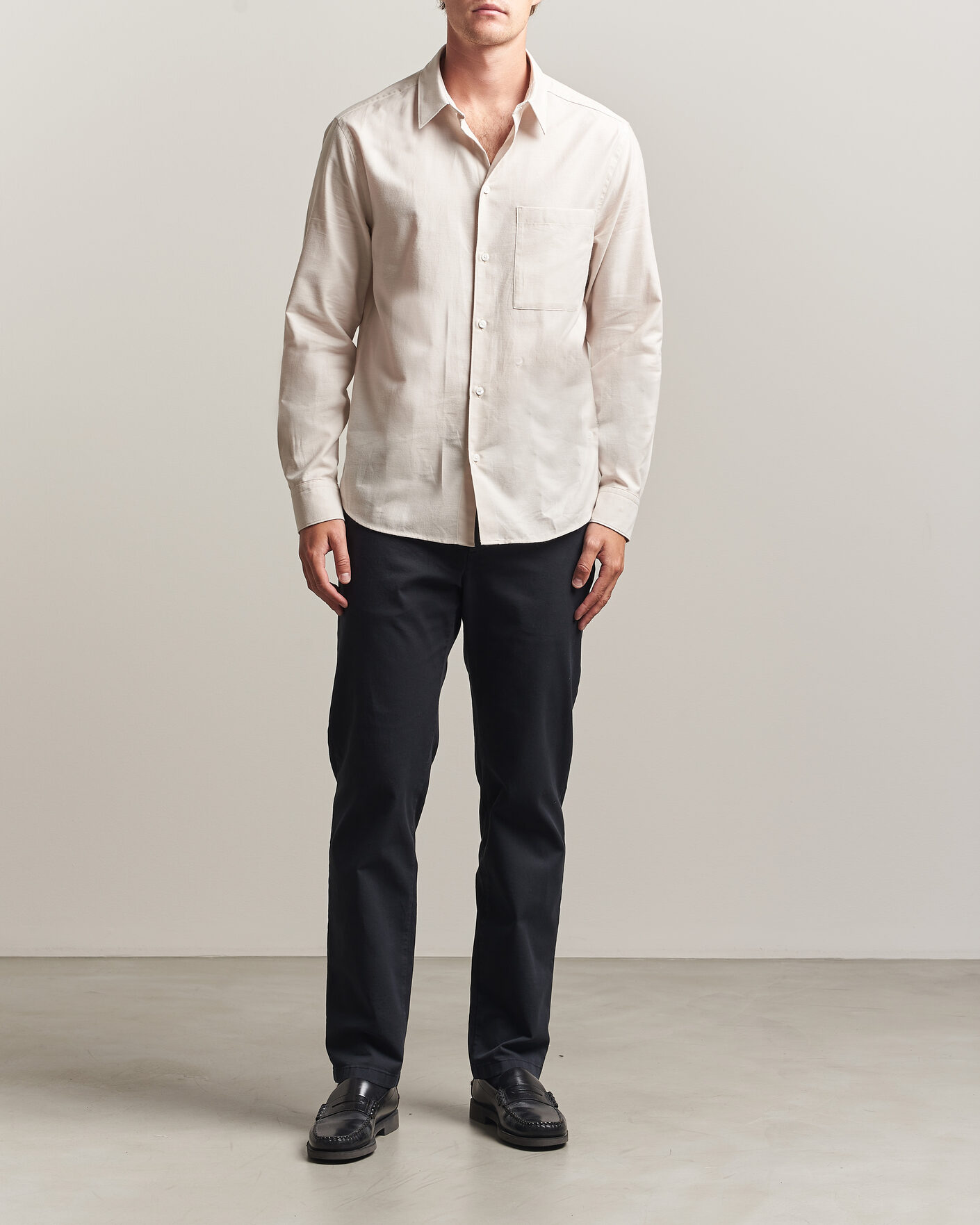 Mies | Kauluspaidat | J.Lindeberg | Marlon Flannel Shirt Moonbeam