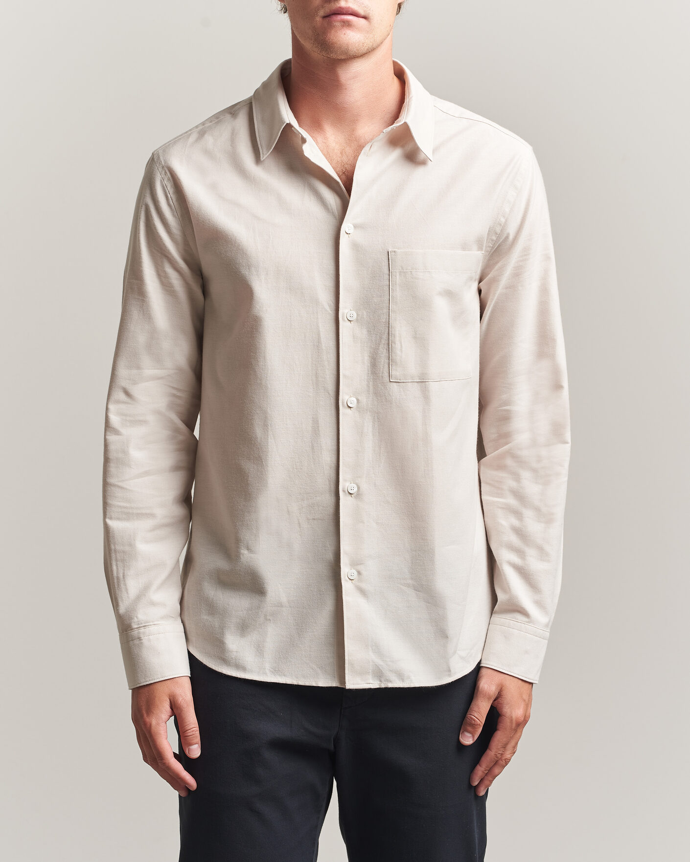 Mies | Kauluspaidat | J.Lindeberg | Marlon Flannel Shirt Moonbeam