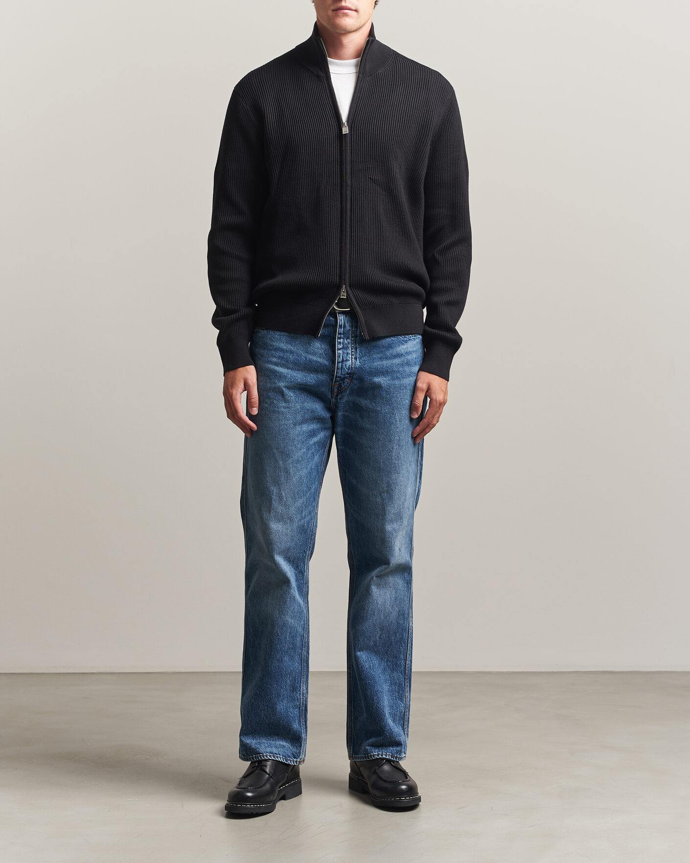 Mies | Puserot | J.Lindeberg | Alexis Cotton Full Zip Black