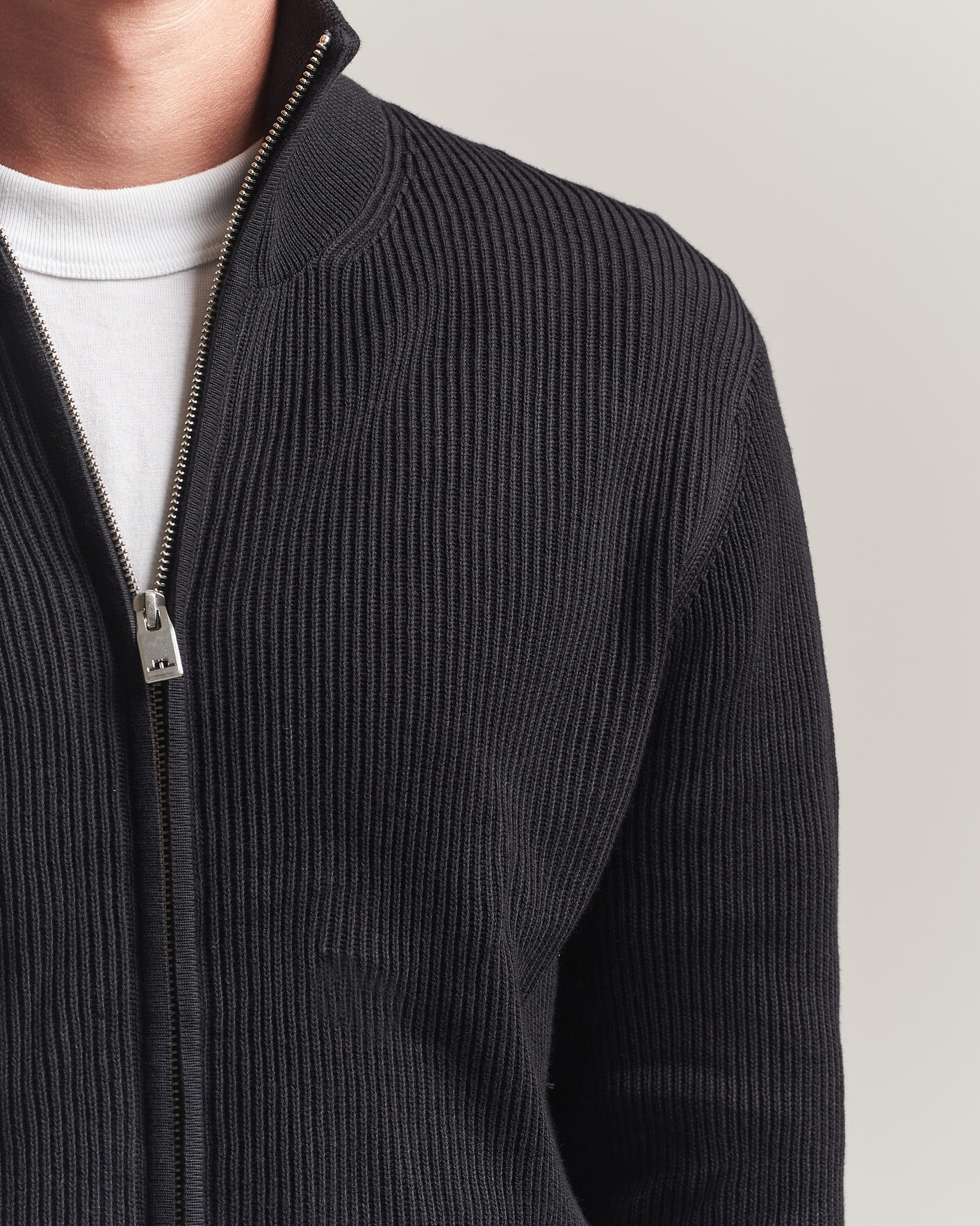 Mies | Puserot | J.Lindeberg | Alexis Cotton Full Zip Black