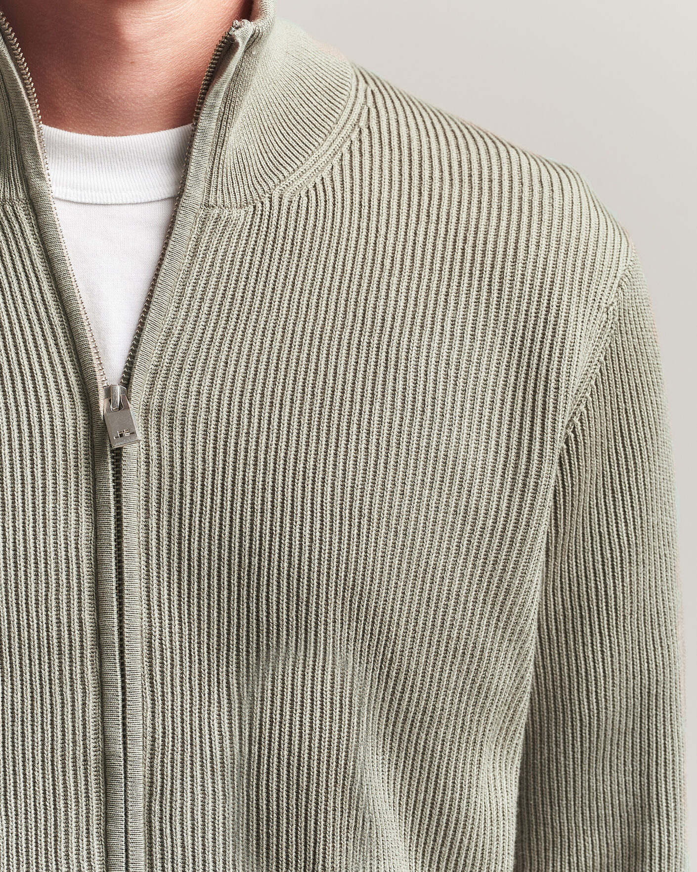 Mies | Puserot | J.Lindeberg | Alexis Cotton Full Zip Brindle