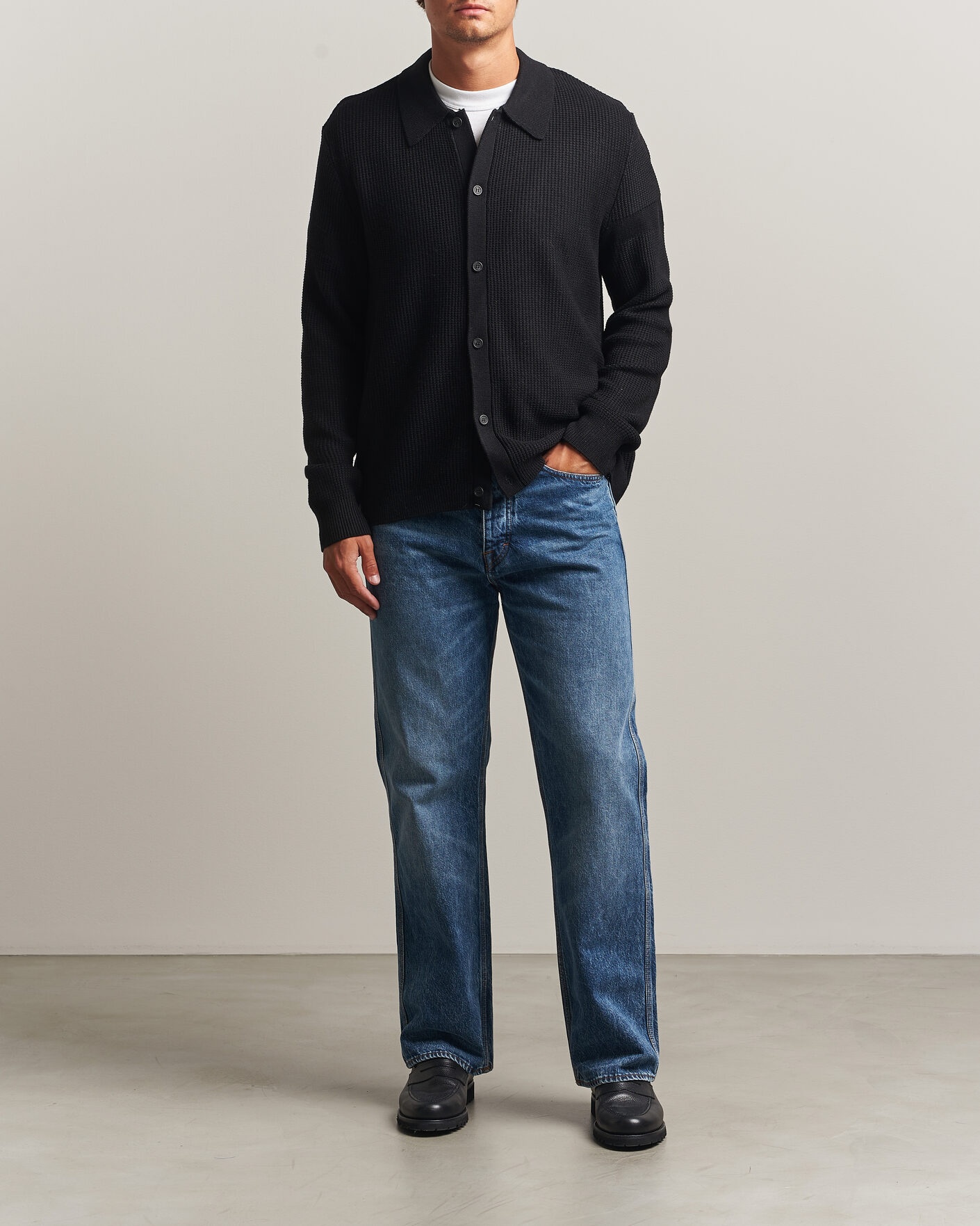 Mies | Puserot | J.Lindeberg | Willem Knitted Cardigan Black
