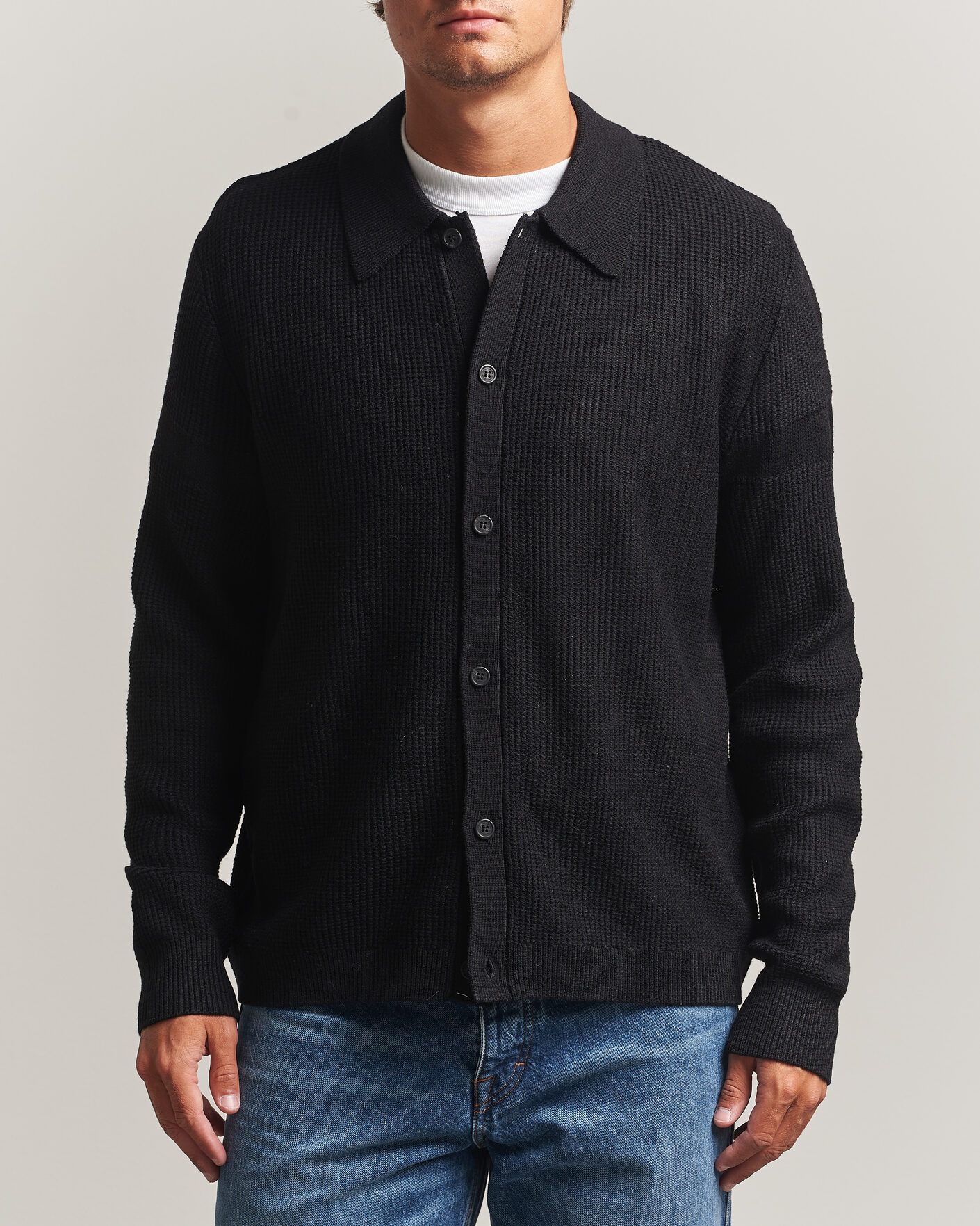 Mies | Puserot | J.Lindeberg | Willem Knitted Cardigan Black