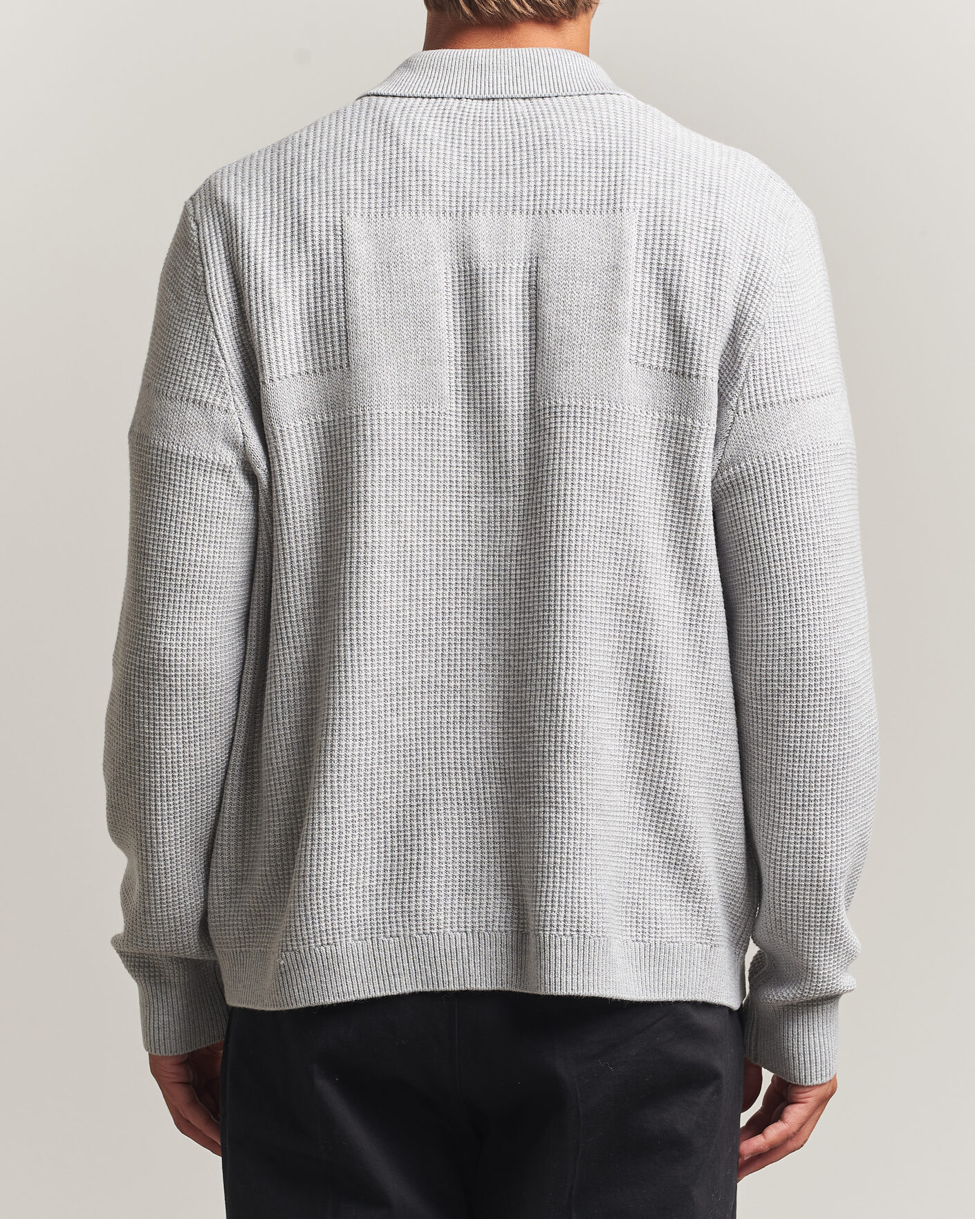 Mies | Puserot | J.Lindeberg | Willem Knitted Cardigan Light Grey Melange