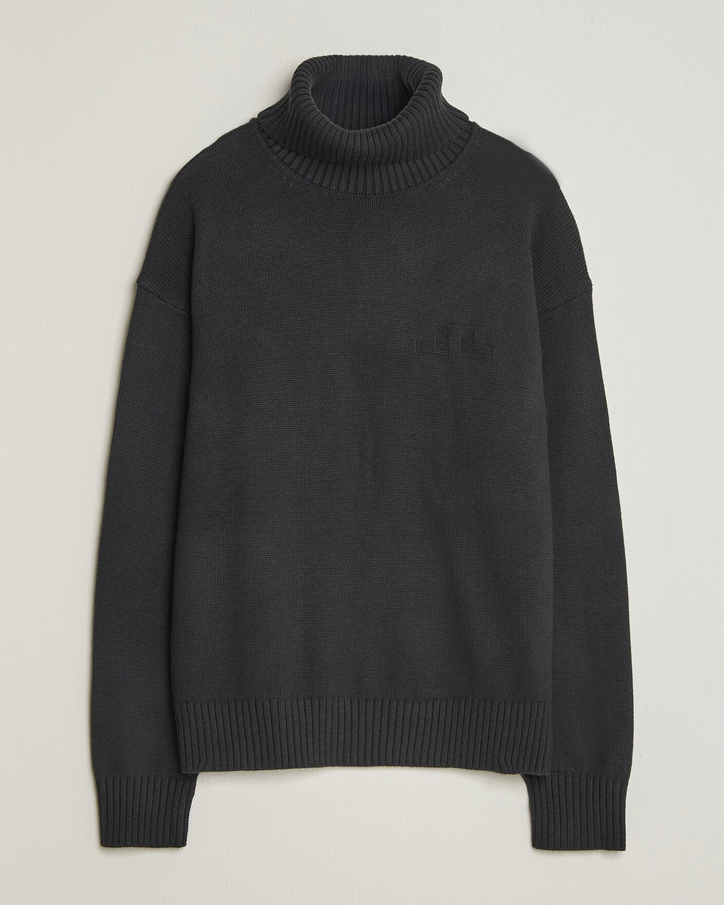 Mies | Puserot | J.Lindeberg | Eddy Wool/Cotton Knitted Turtleneck Black