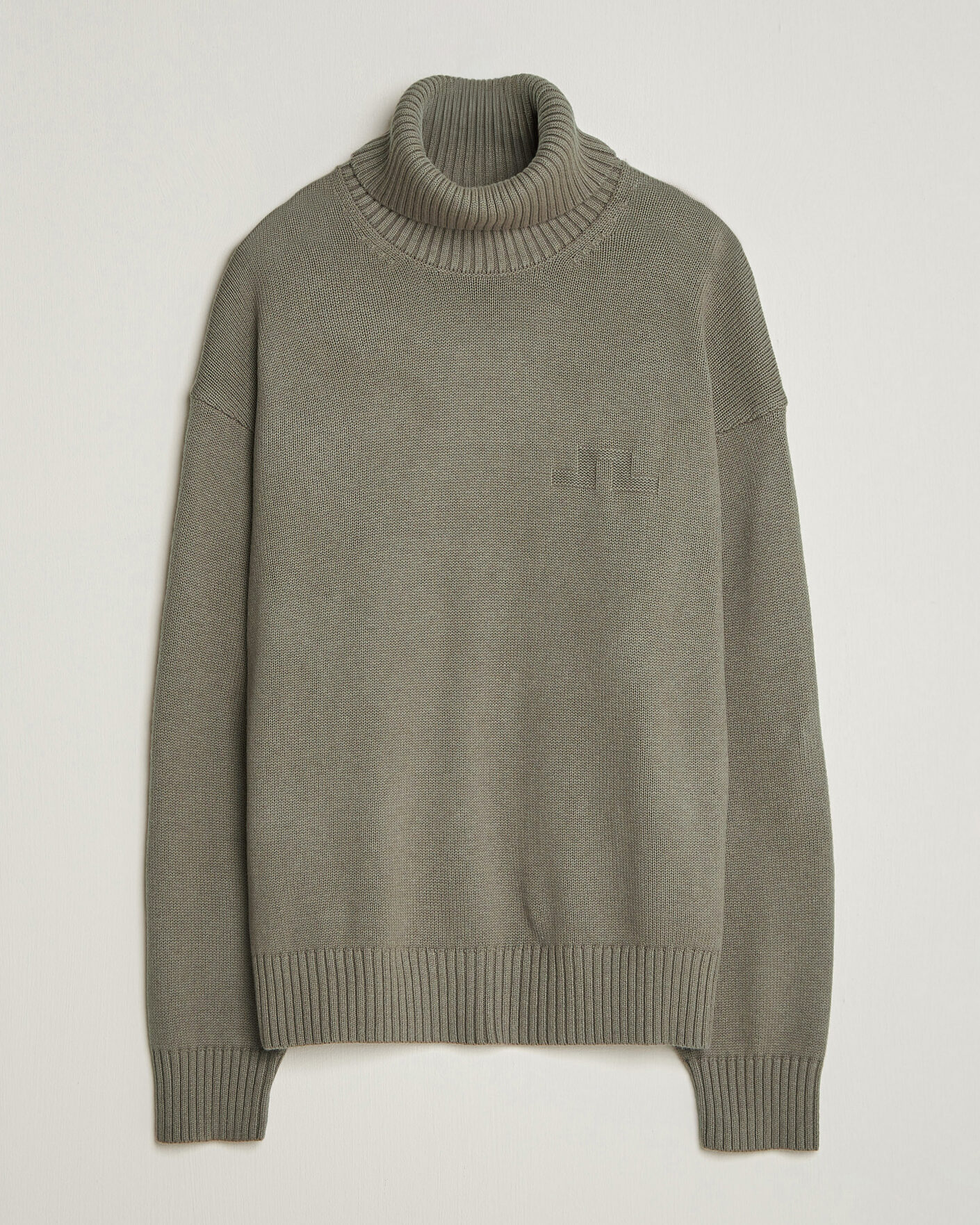 Mies | Puserot | J.Lindeberg | Eddy Wool/Cotton Knitted Turtleneck Brindle