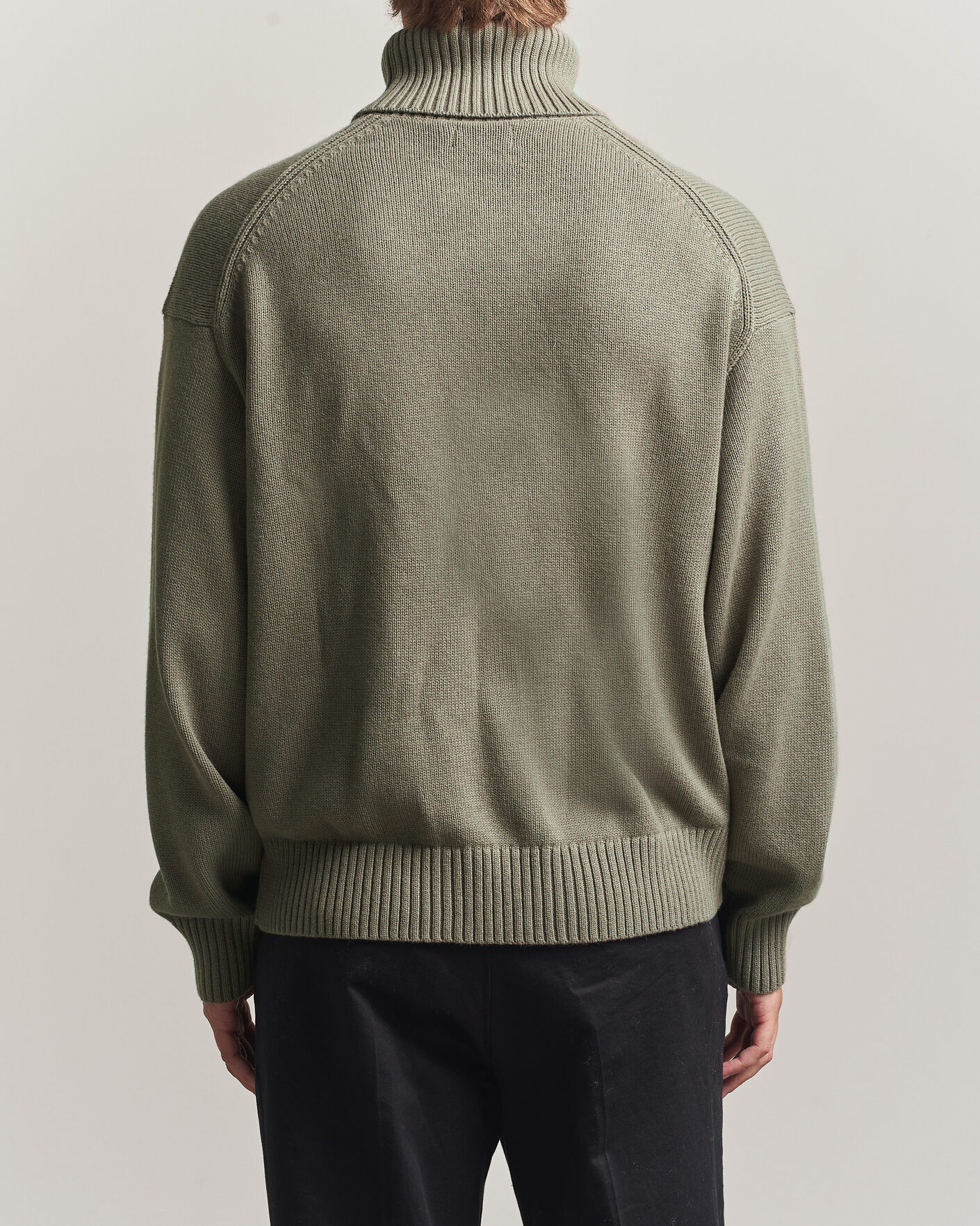 Mies | Puserot | J.Lindeberg | Eddy Wool/Cotton Knitted Turtleneck Brindle