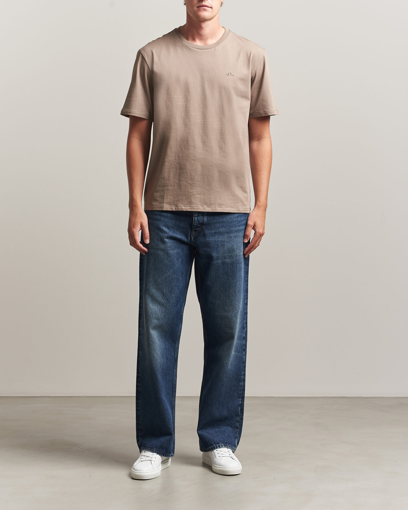 Mies | T-paidat | J.Lindeberg | Alpha Crew Neck T-Shirt Brindle