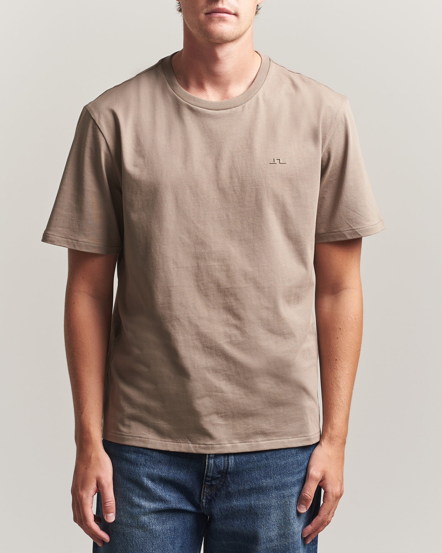 Mies | T-paidat | J.Lindeberg | Alpha Crew Neck T-Shirt Brindle