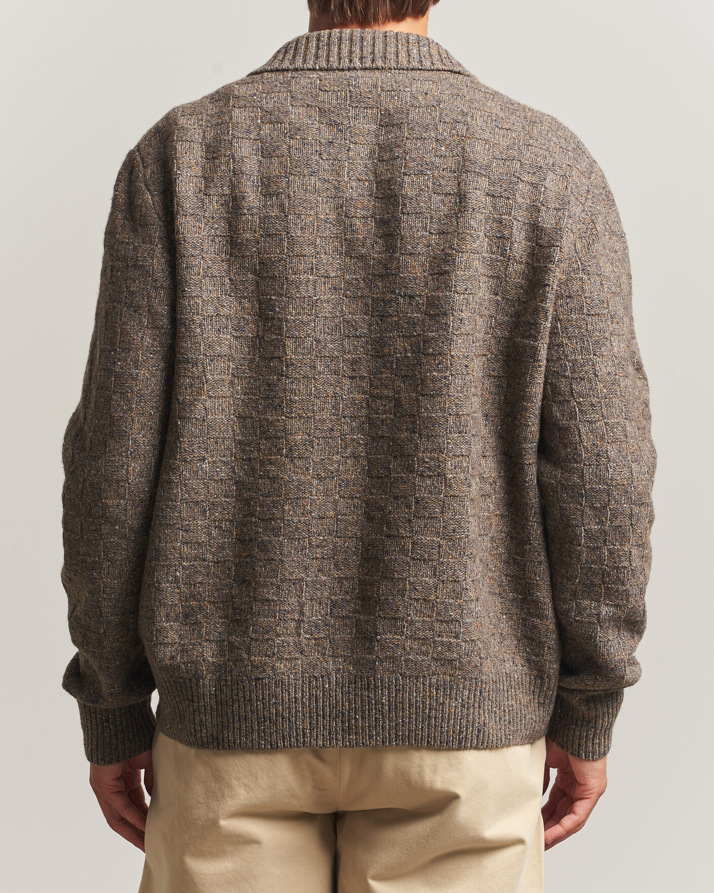 Mies | Puserot | Forét | Area Wool Cardigan Jacket Taupe