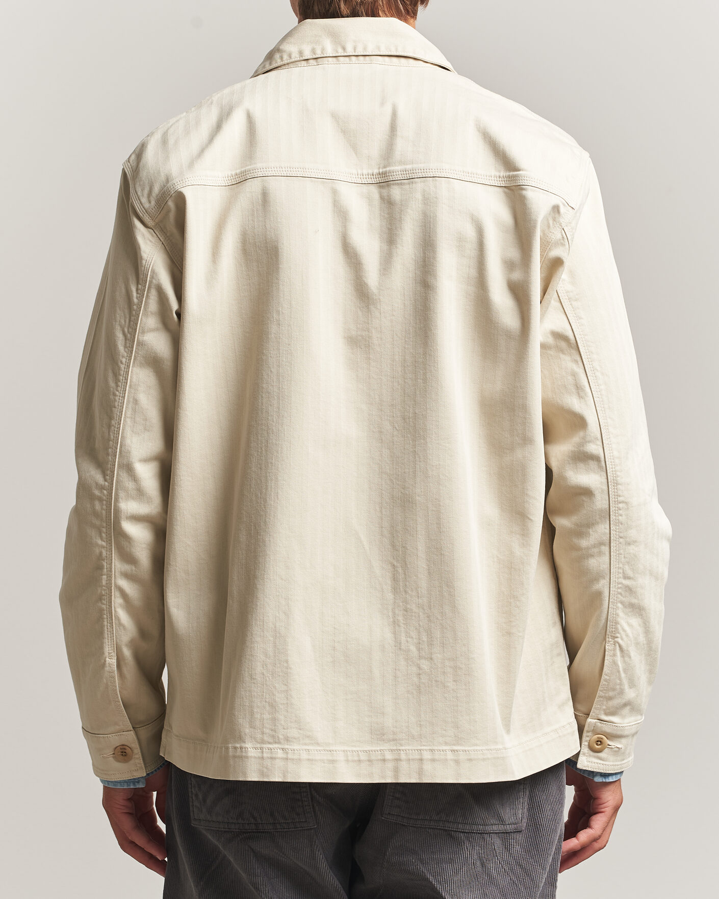 Mies | Kauluspaidat | Forét | Berry Herringbone Overshirt Oat