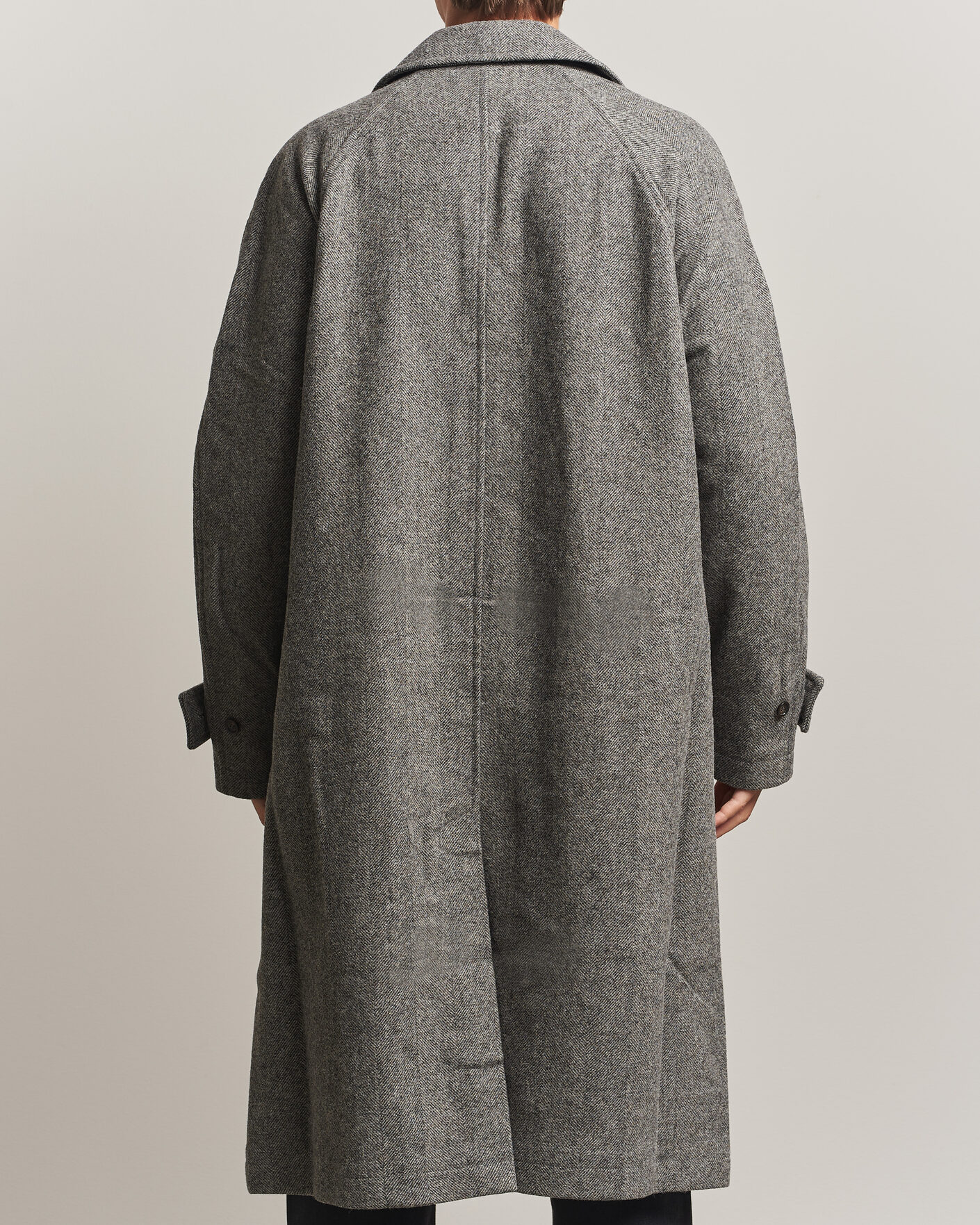 Mies | Takit | Forét | Pine Wool Coat Grey Herringbone