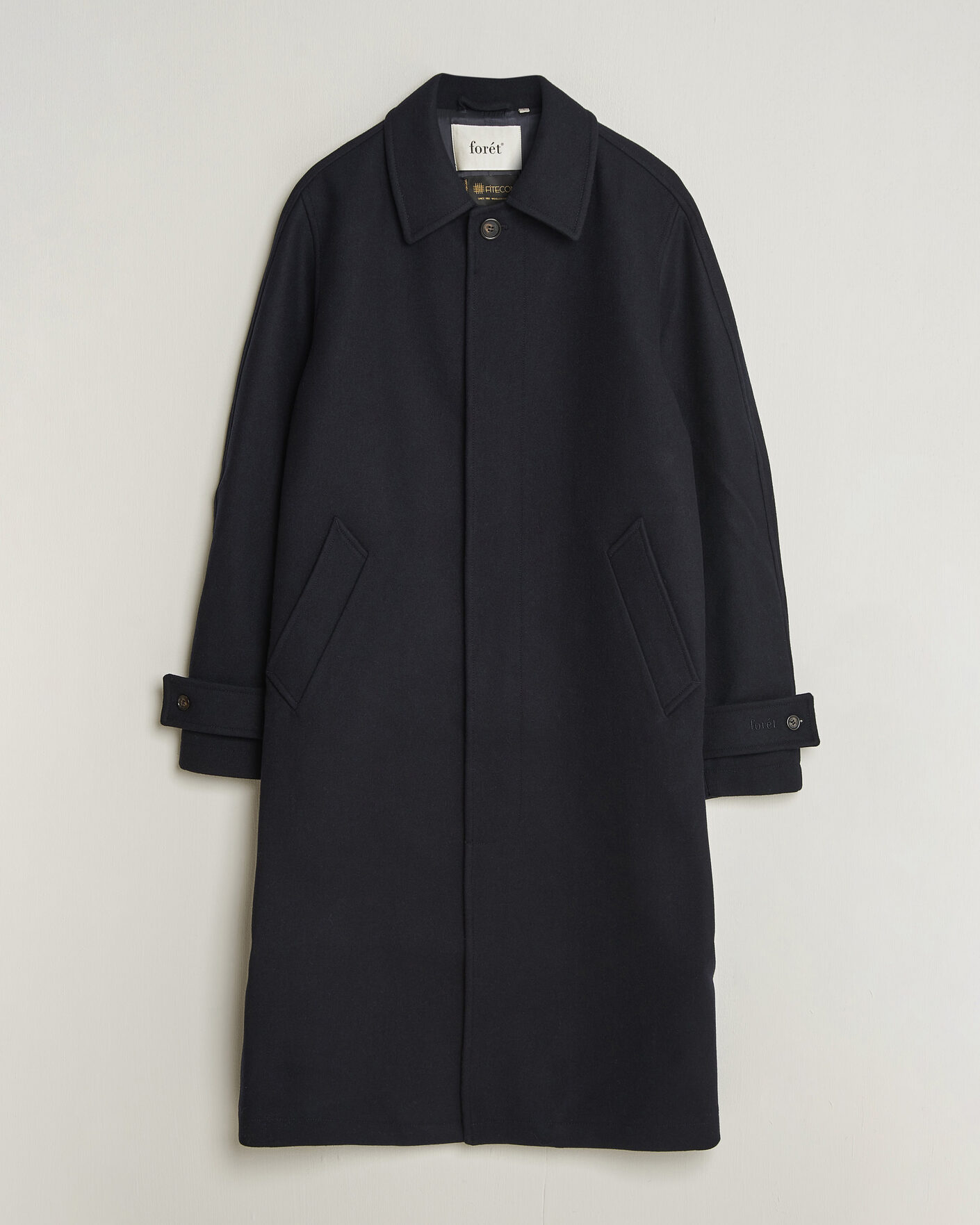 Mies | Takit | Forét | Pine Wool Coat Navy