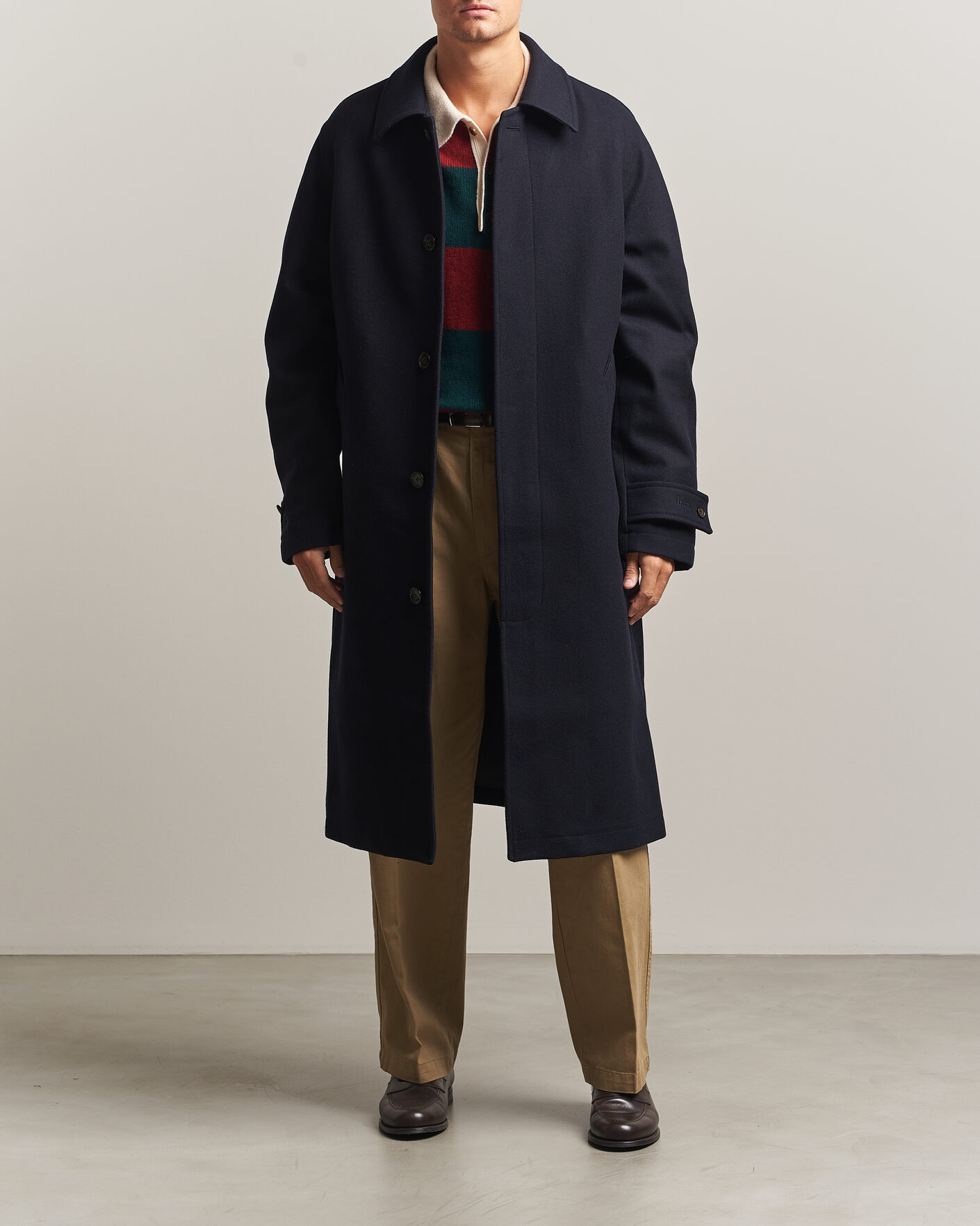 Mies | Takit | Forét | Pine Wool Coat Navy