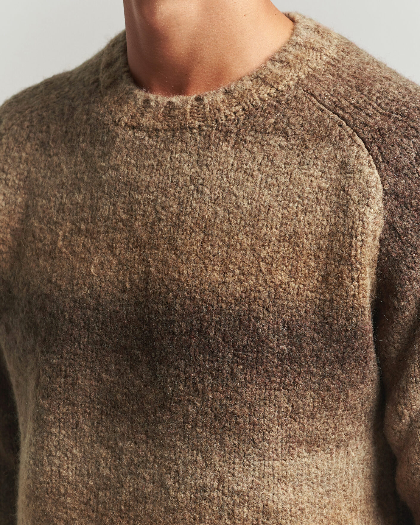 Mies | Puserot | Forét | Space Yarn Crew Neck Brown