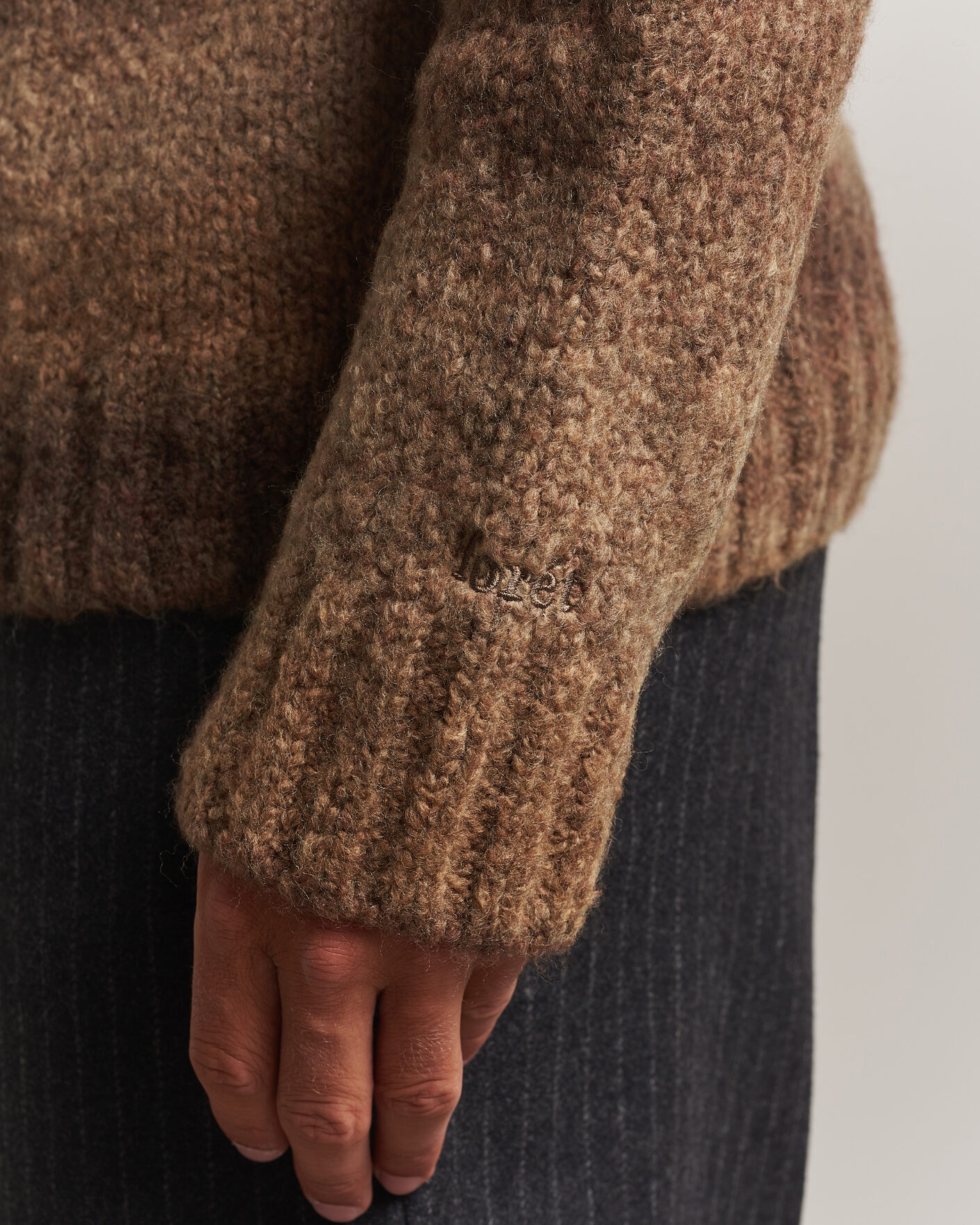 Mies | Puserot | Forét | Space Yarn Crew Neck Brown