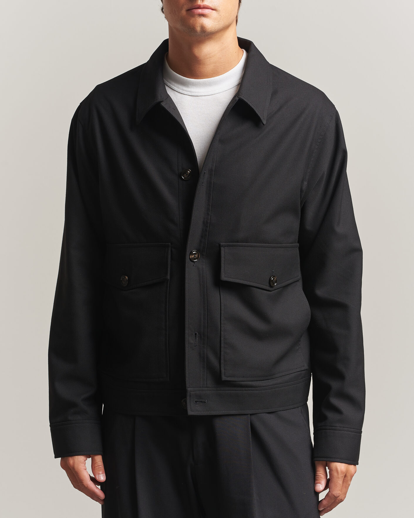 Mies | Takit | J.Lindeberg | Jevin Brushed Twill Jacket Black