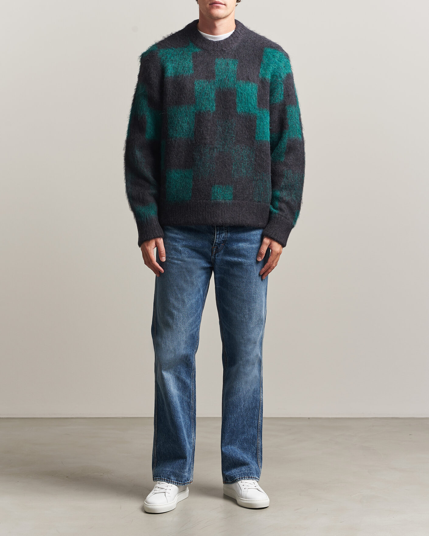 Mies | Puserot | J.Lindeberg | Hank Graphic Knitted Sweater Forest Biome