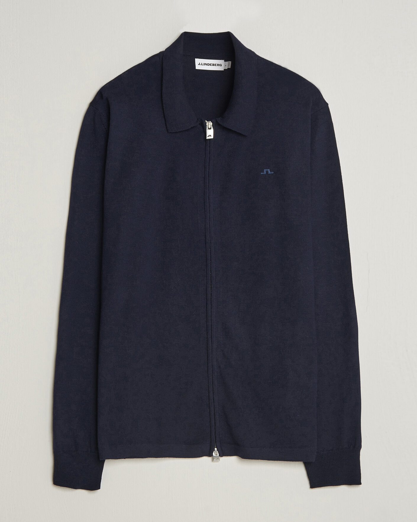 Mies | Puserot | J.Lindeberg | Kaleb Merino Full Zip JL Navy