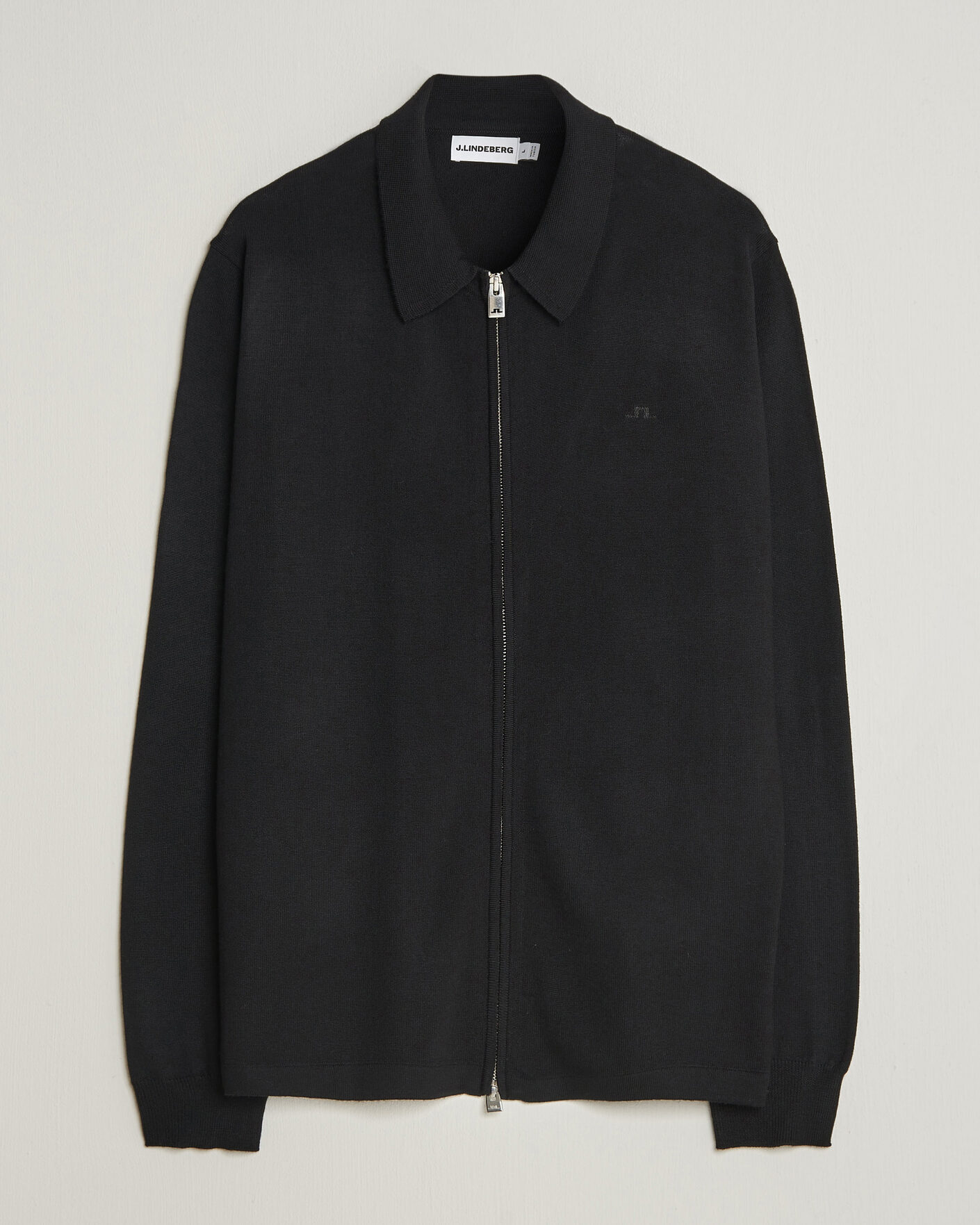 Mies | Puserot | J.Lindeberg | Kaleb Merino Full Zip Black