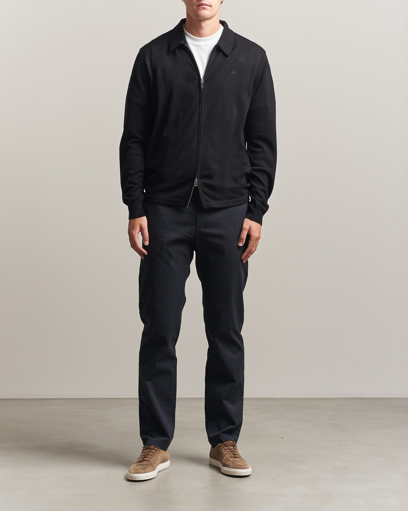 Mies | Puserot | J.Lindeberg | Kaleb Merino Full Zip Black