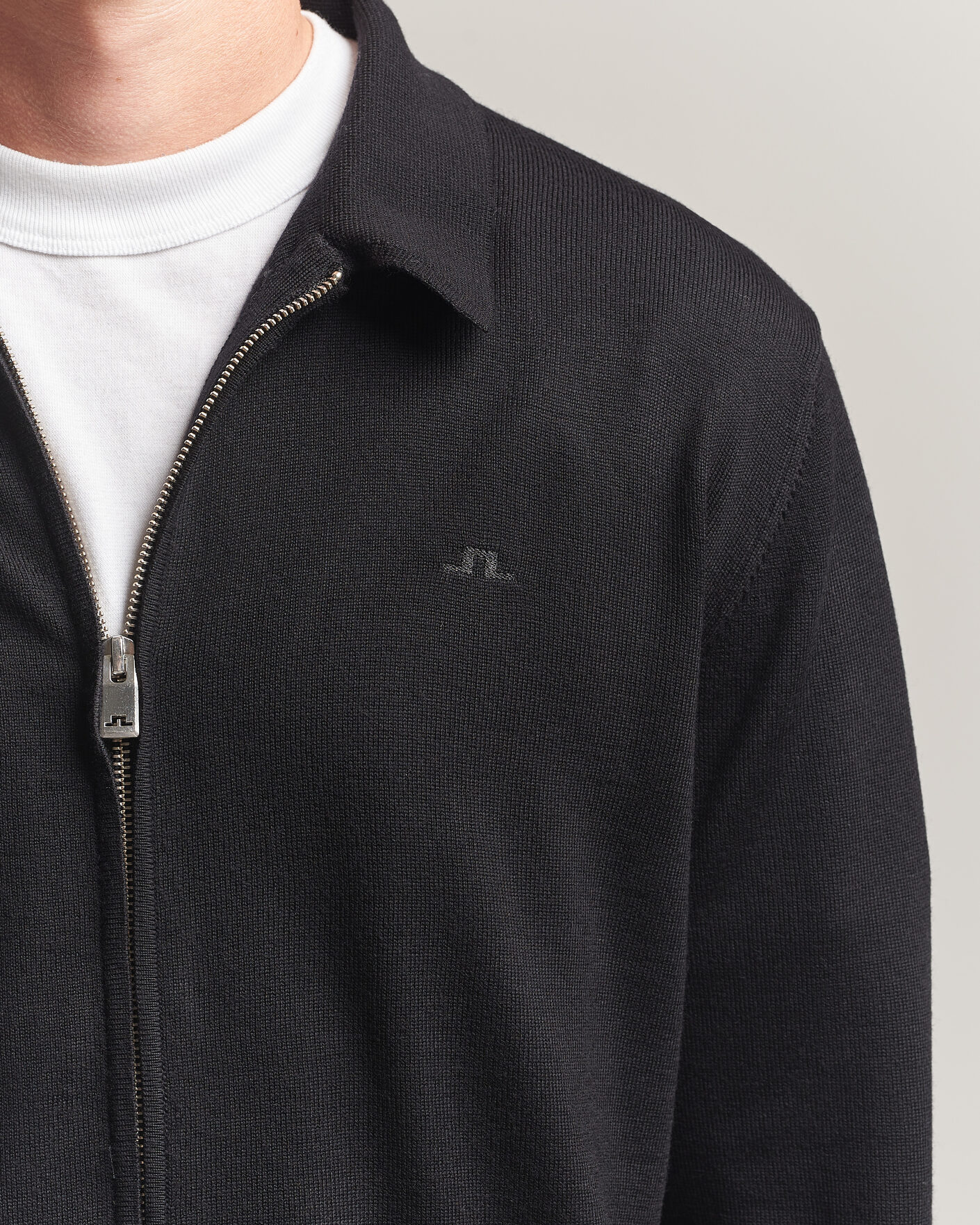 Mies | Puserot | J.Lindeberg | Kaleb Merino Full Zip Black