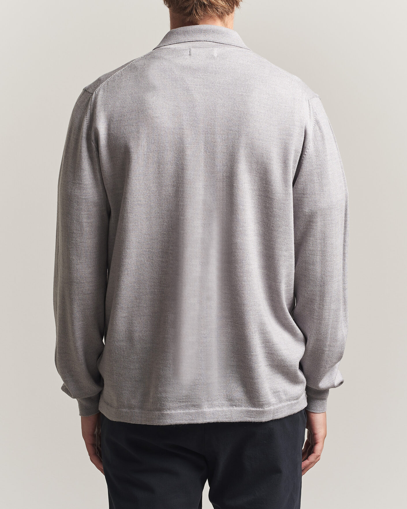 Mies | Puserot | J.Lindeberg | Kaleb Merino Full Zip Light Grey Melange