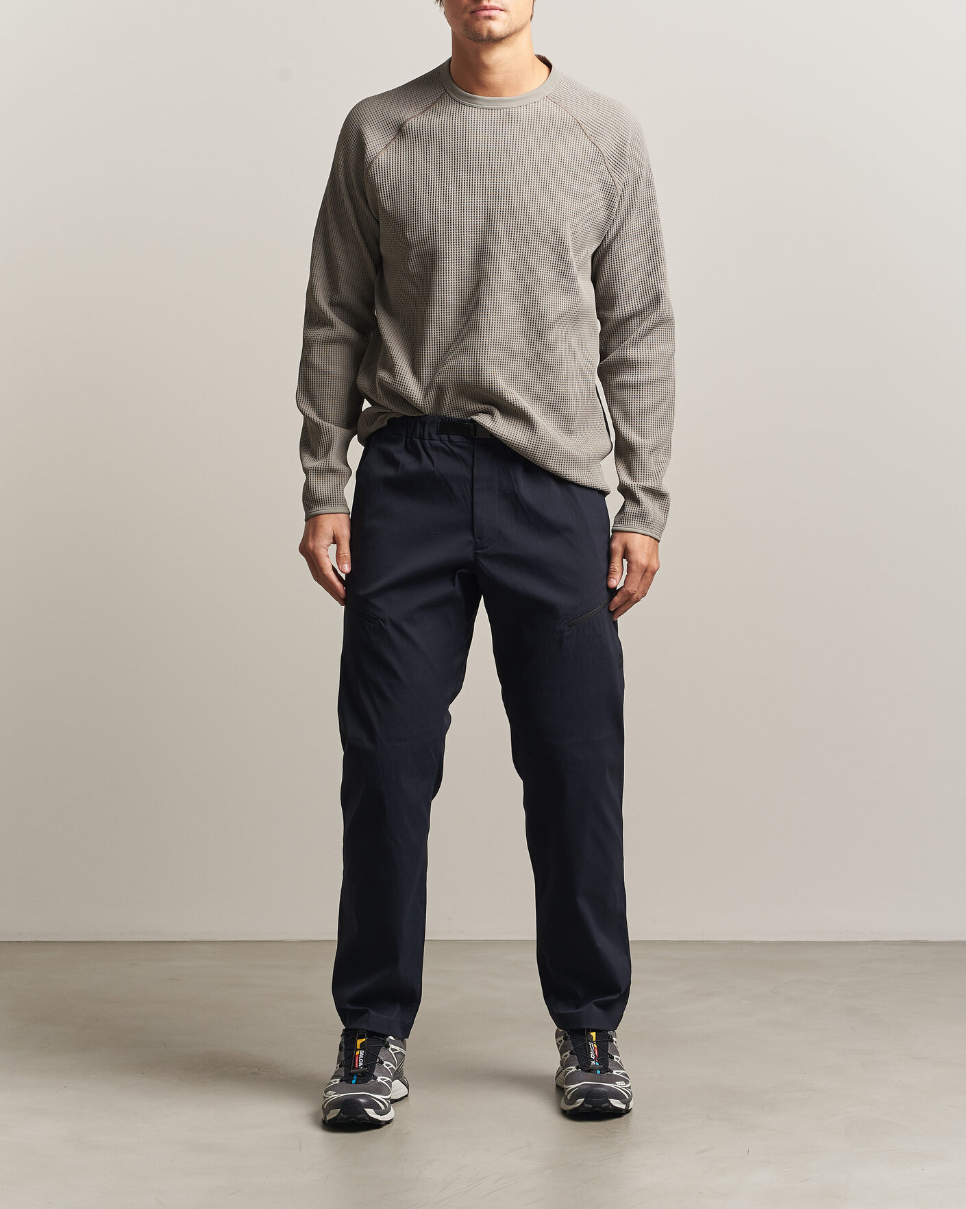 Mies | T-paidat | Goldwin | WF Light Long Sleeve T-Shirt Arid Beige