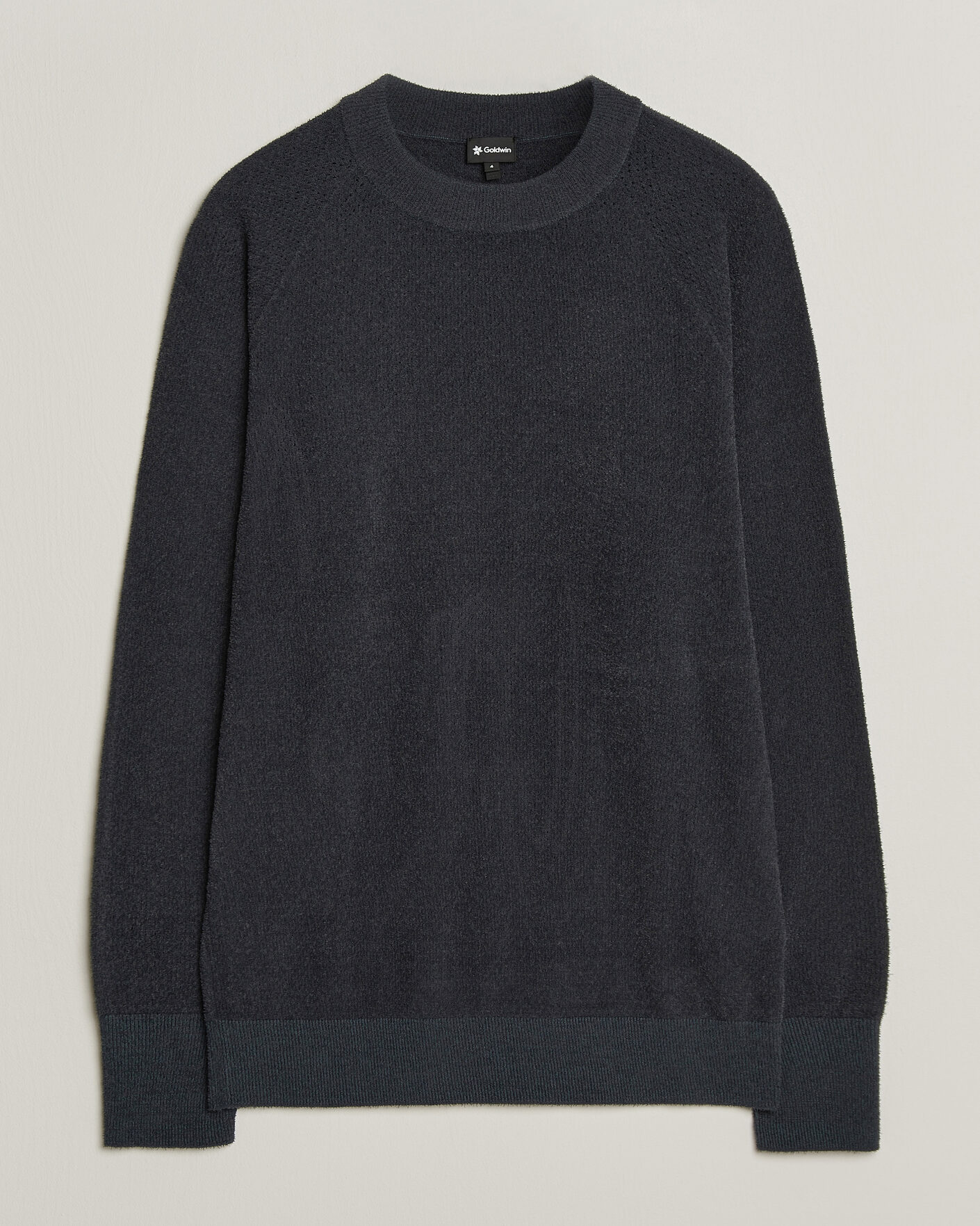 Mies | Puserot | Goldwin | Mesh Pile Crew Neck Wolf Gray