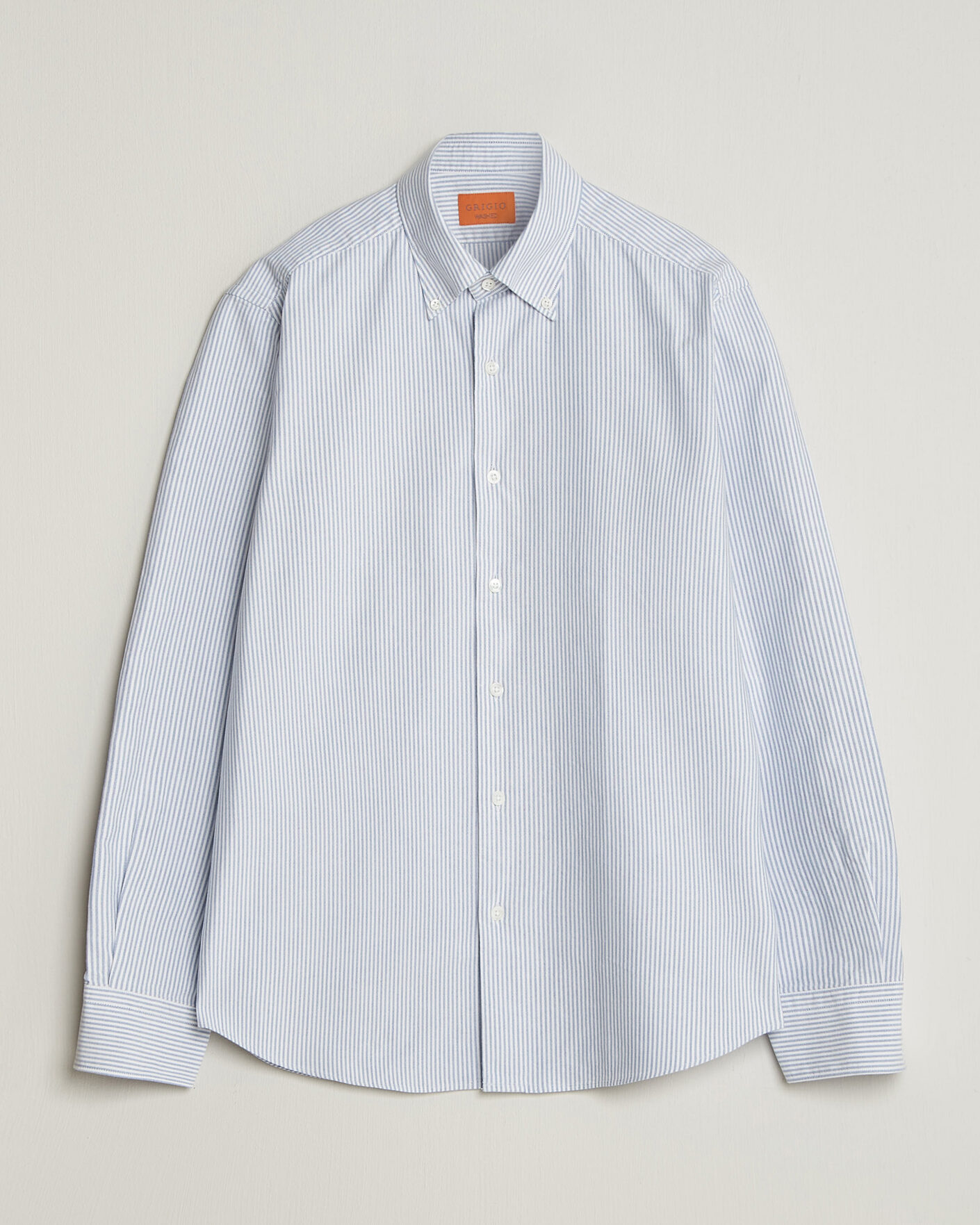 Mies | Kauluspaidat | Grigio | Oxford Button Down Shirt Light Blue Stripe