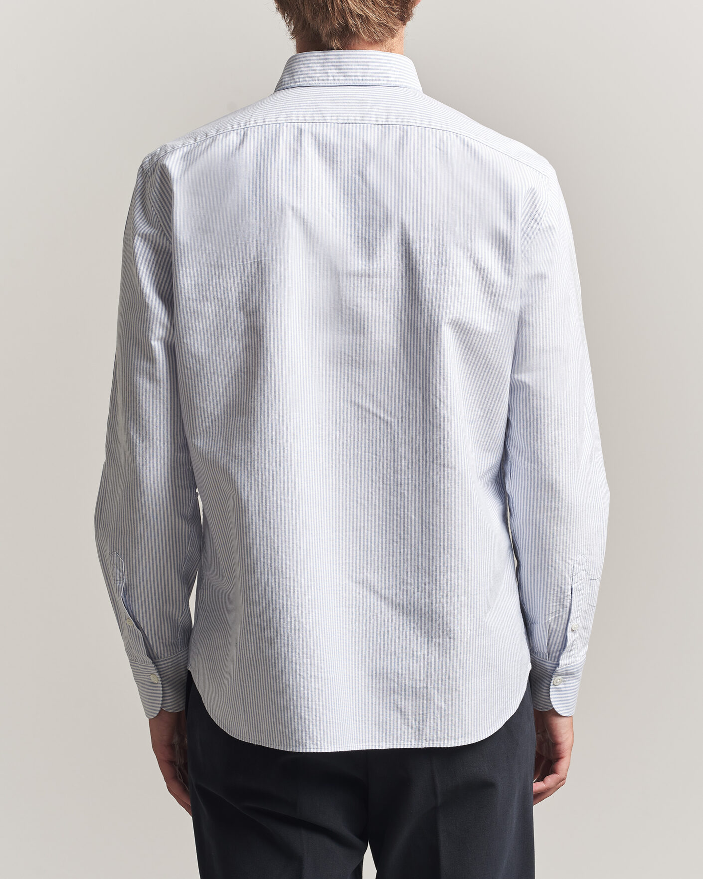 Mies | Kauluspaidat | Grigio | Oxford Button Down Shirt Light Blue Stripe