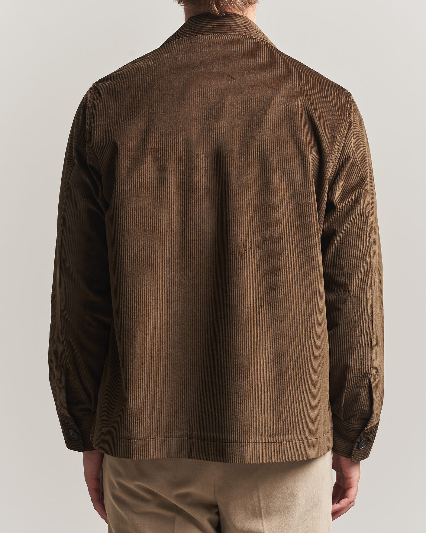 Mies | Kauluspaidat | Grigio | Corduroy Overshirt Dark Brown
