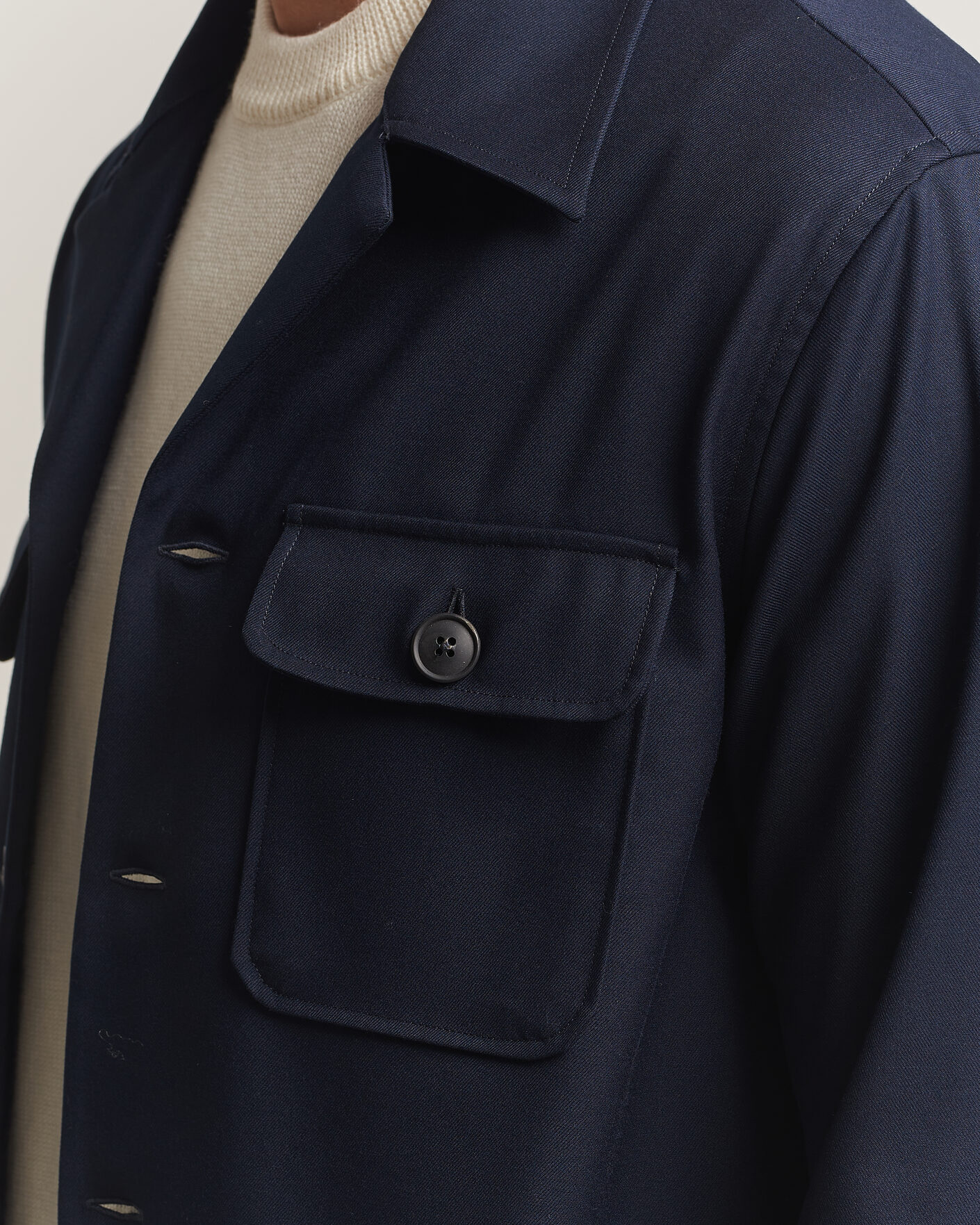Mies | Kauluspaidat | Grigio | Twill Overshirt Navy