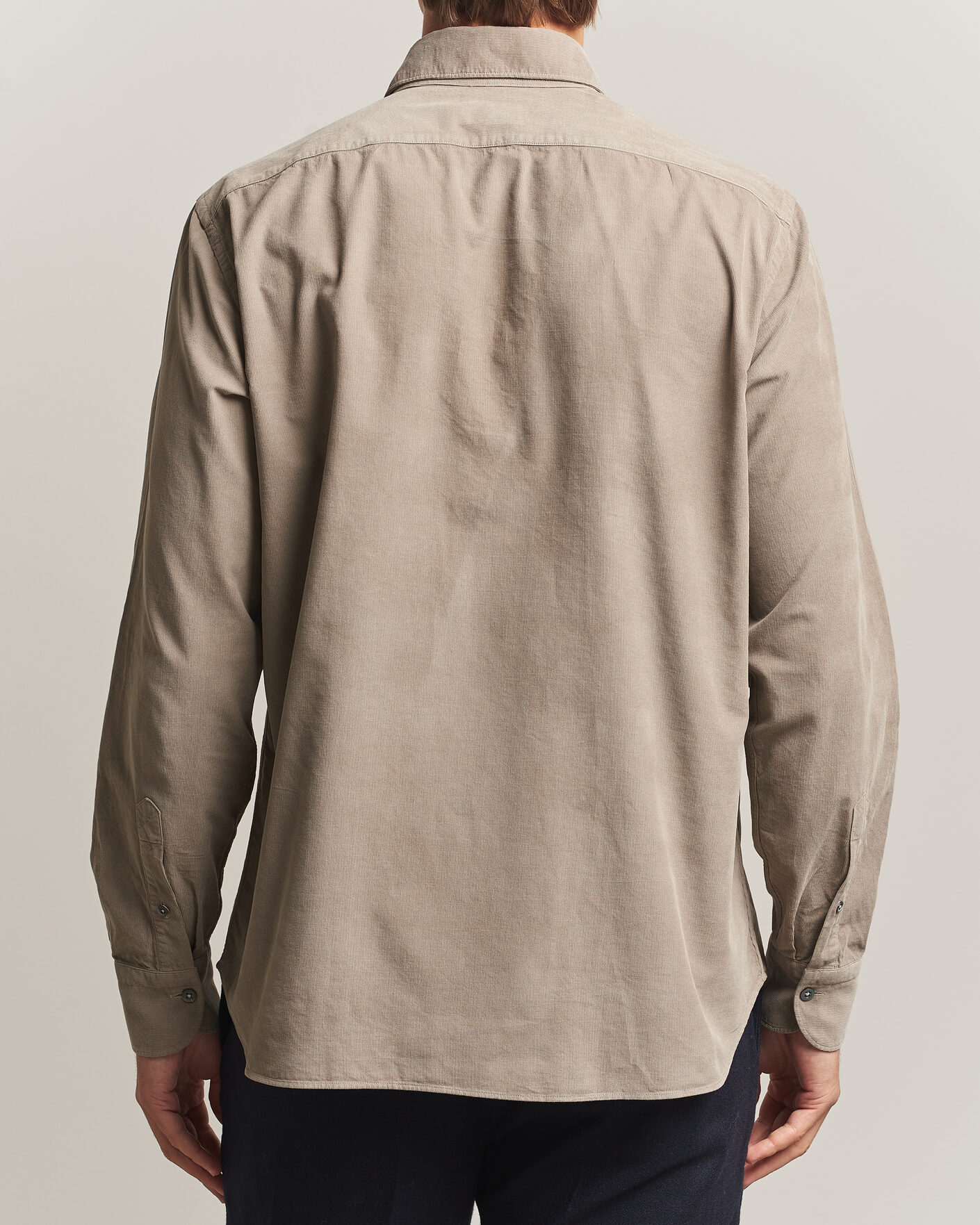 Mies | Kauluspaidat | Grigio | Corduroy Shirt Beige