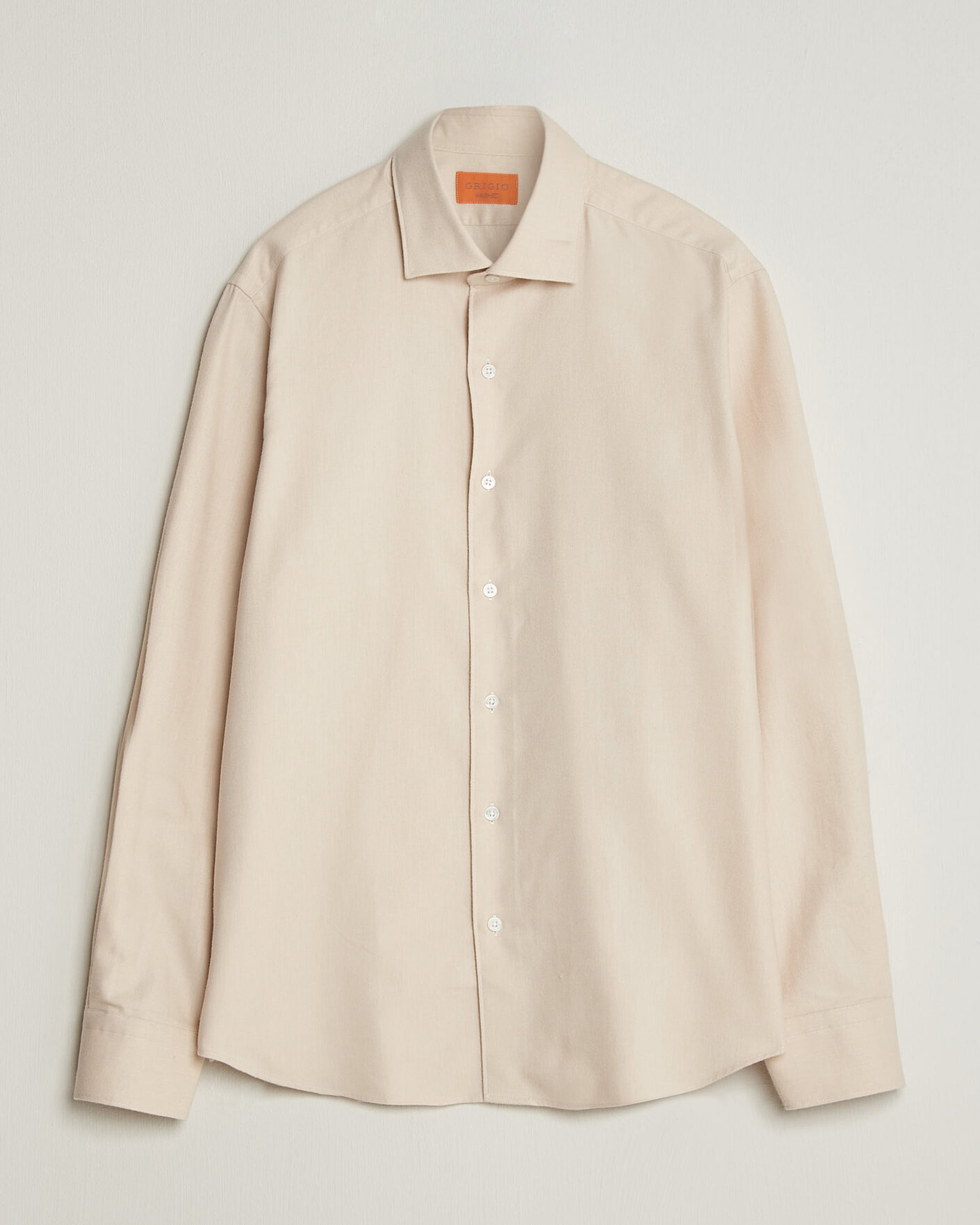 Mies | Kauluspaidat | Grigio | Washed Flannel Shirt Off White